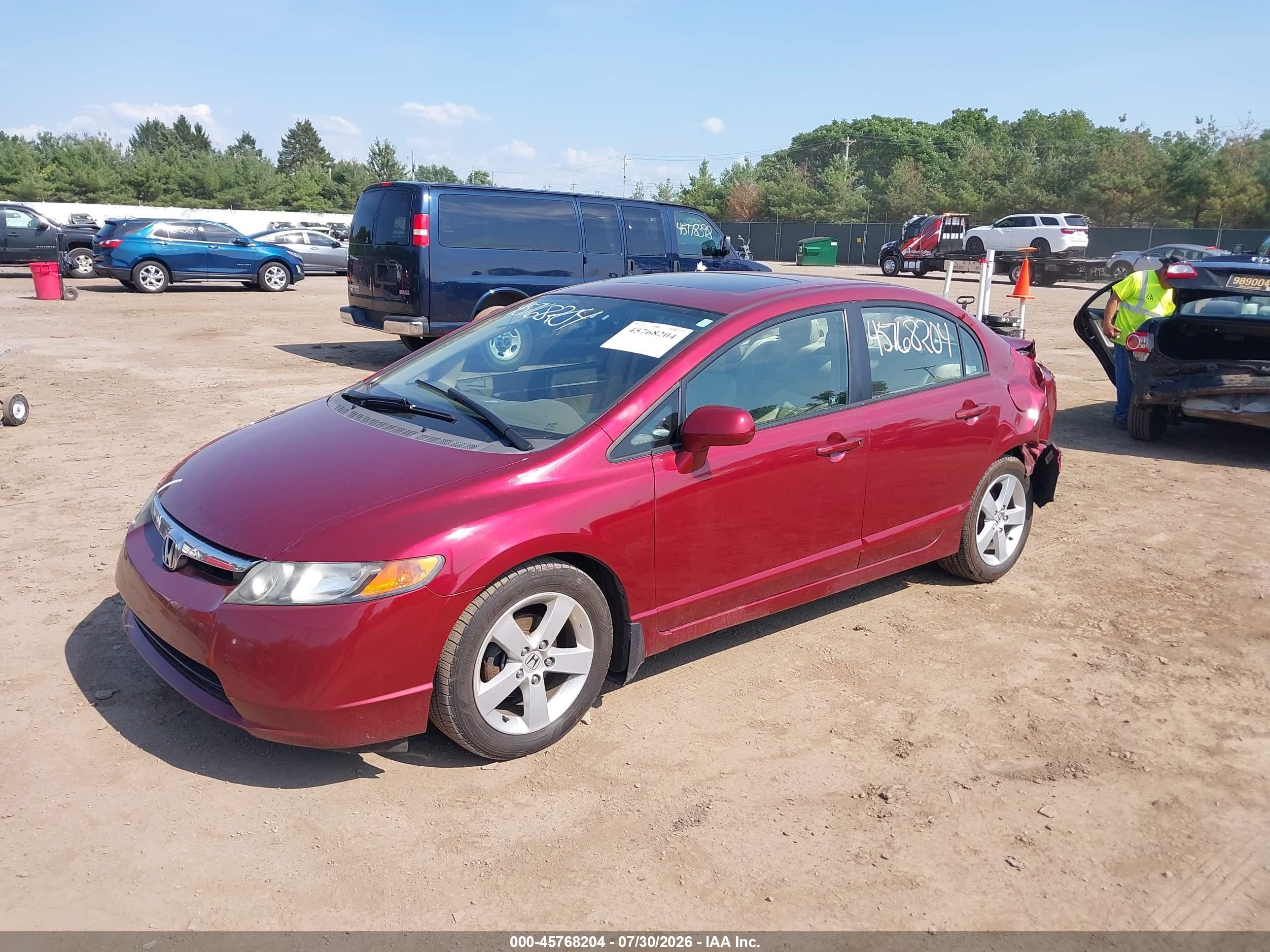 2006 Honda Civic Ex Красный vin: 1HGFA16826L074202