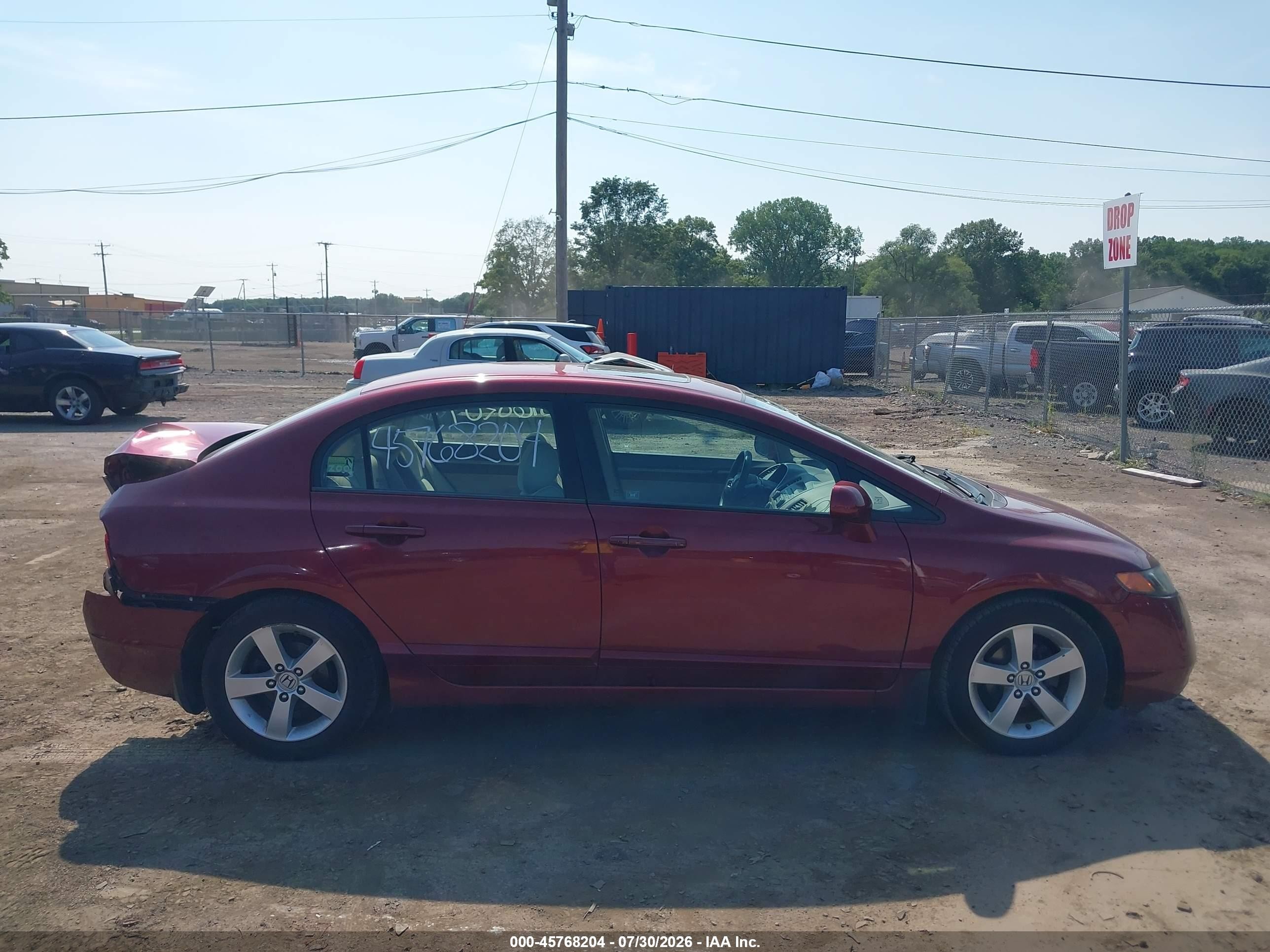 2006 Honda Civic Ex Красный vin: 1HGFA16826L074202