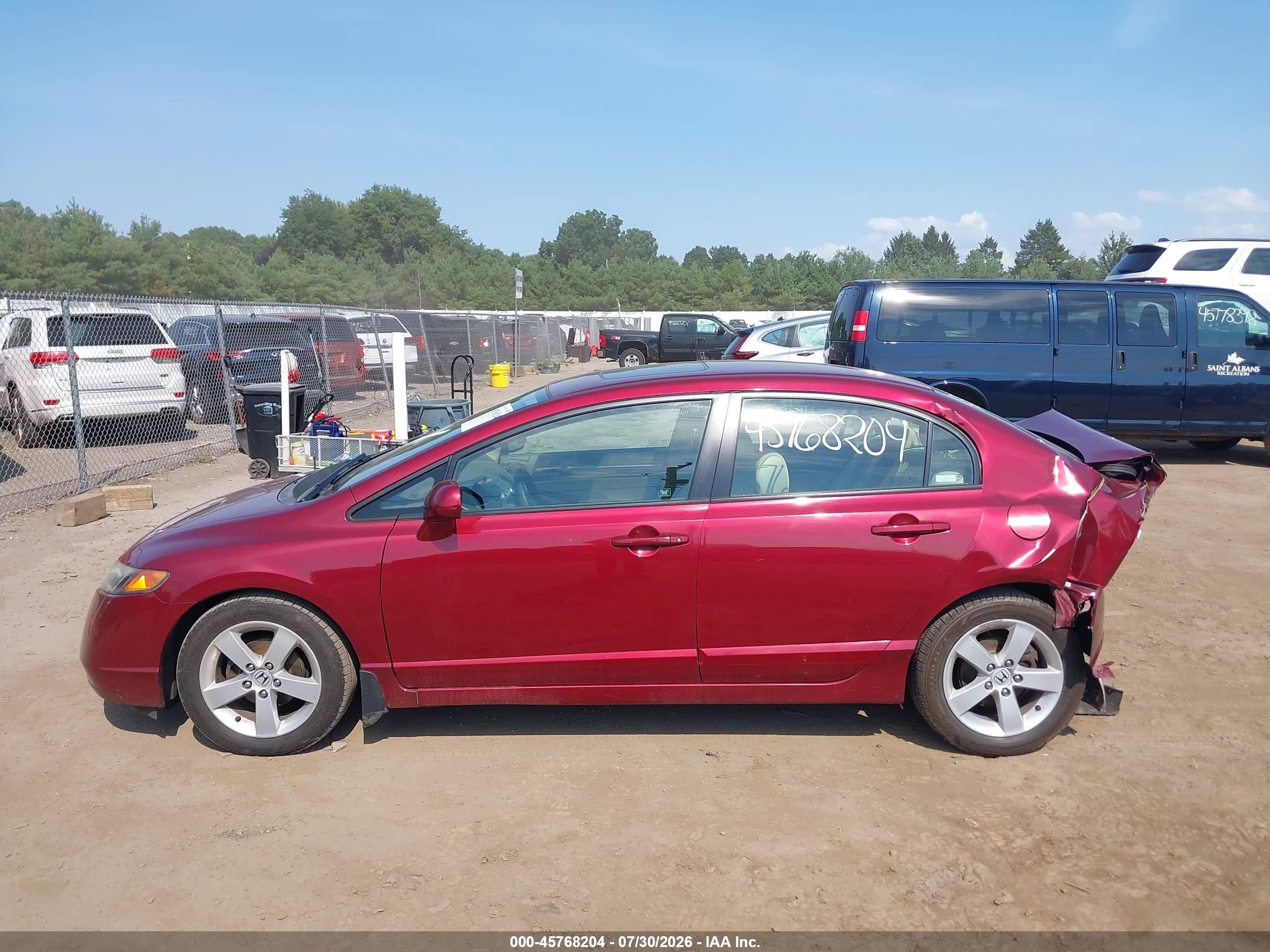 2006 Honda Civic Ex Красный vin: 1HGFA16826L074202