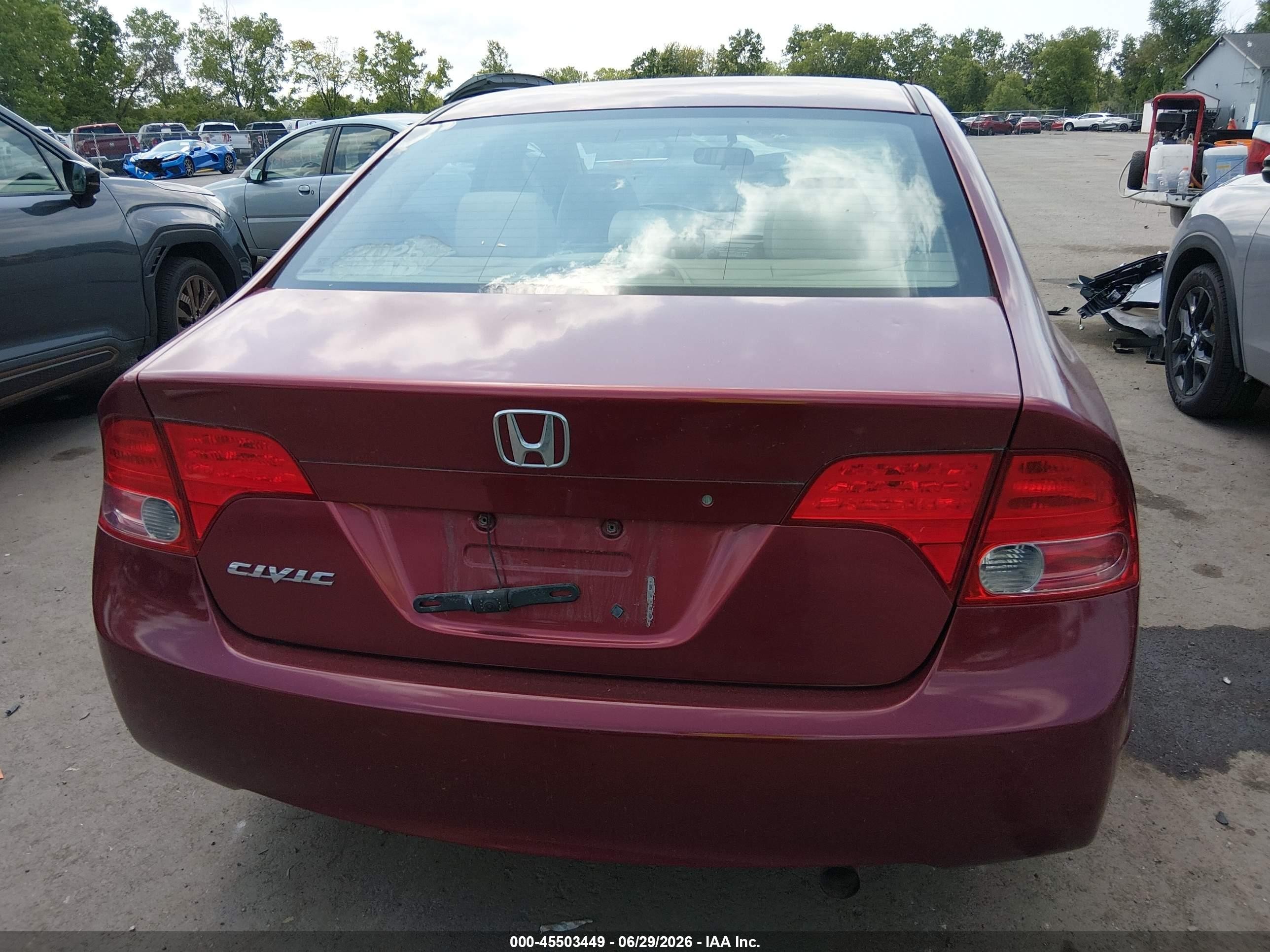 2007 Honda Civic Ex Burgundy vin: 1HGFA16827L006287