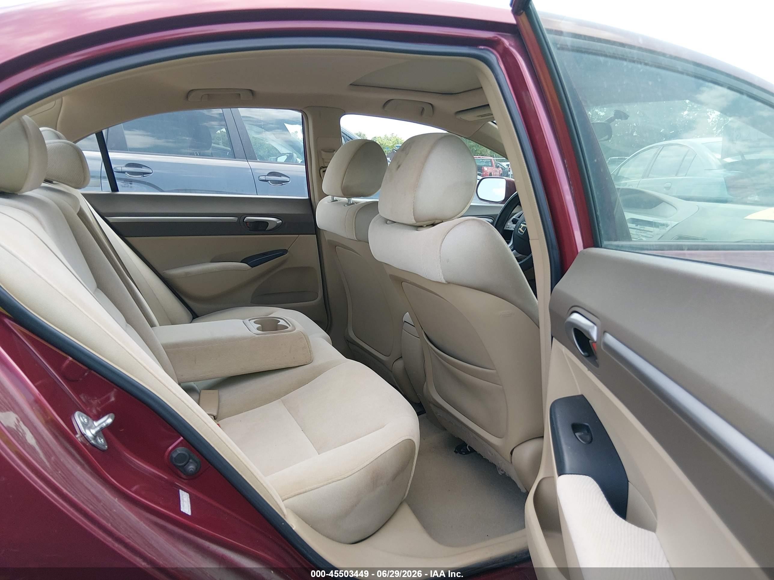 2007 Honda Civic Ex Burgundy vin: 1HGFA16827L006287