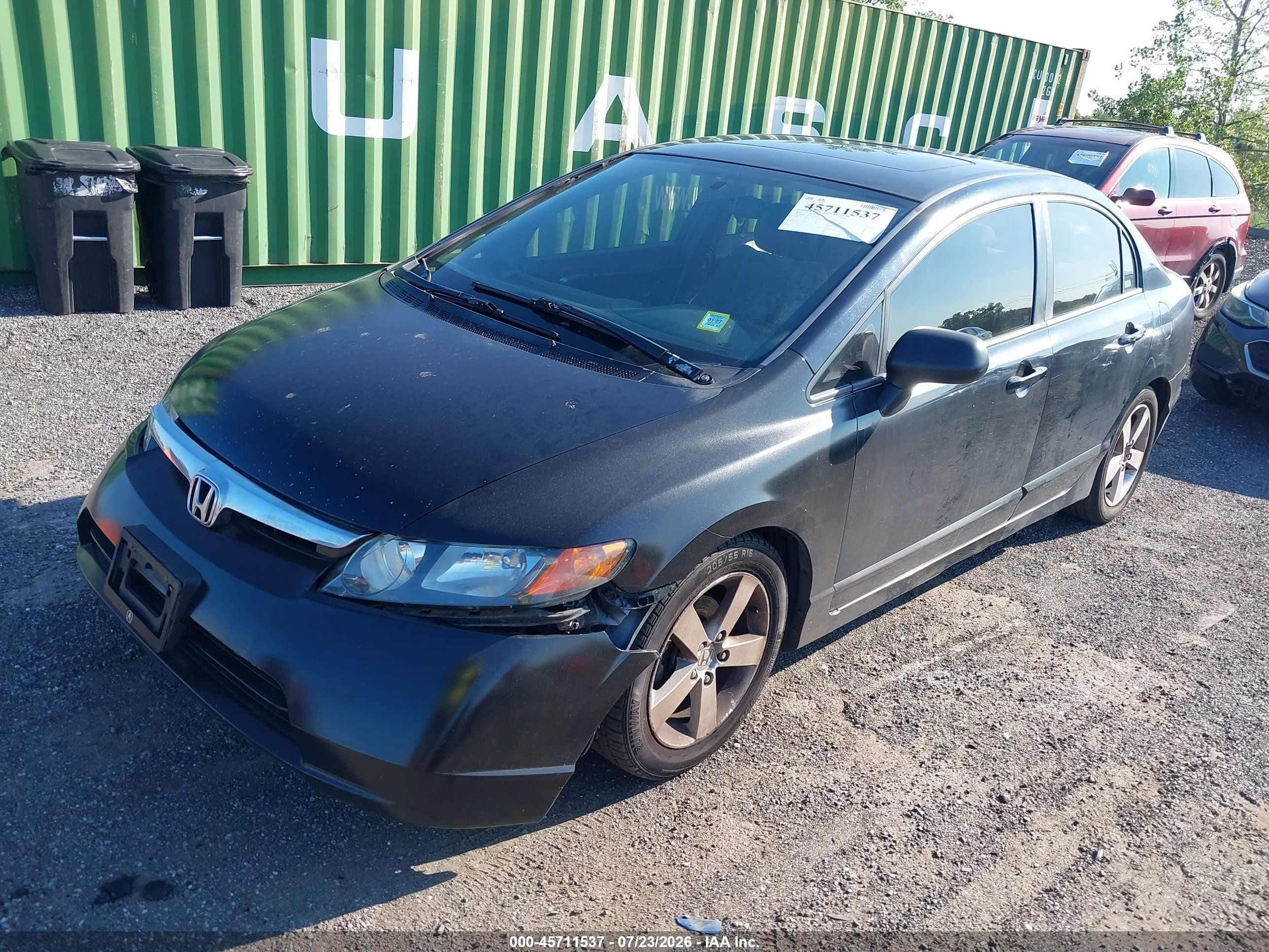 2007 Honda Civic Ex Черный vin: 1HGFA16827L033411