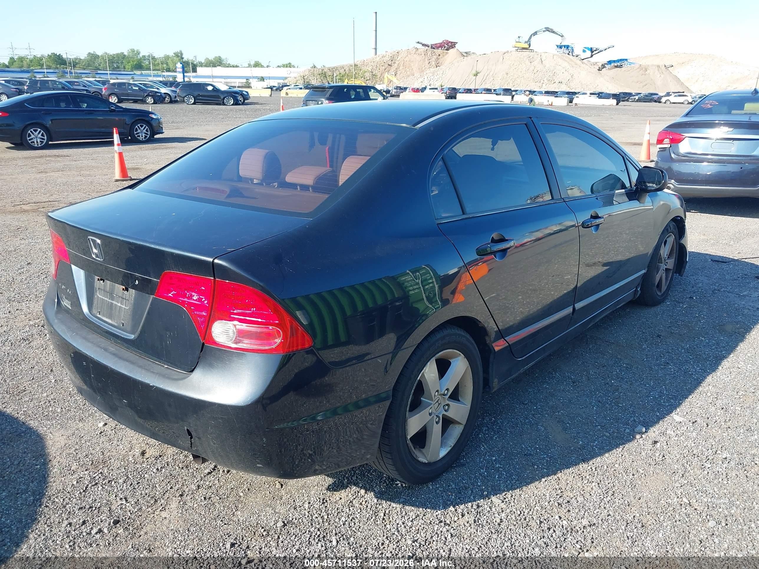 2007 Honda Civic Ex Черный vin: 1HGFA16827L033411