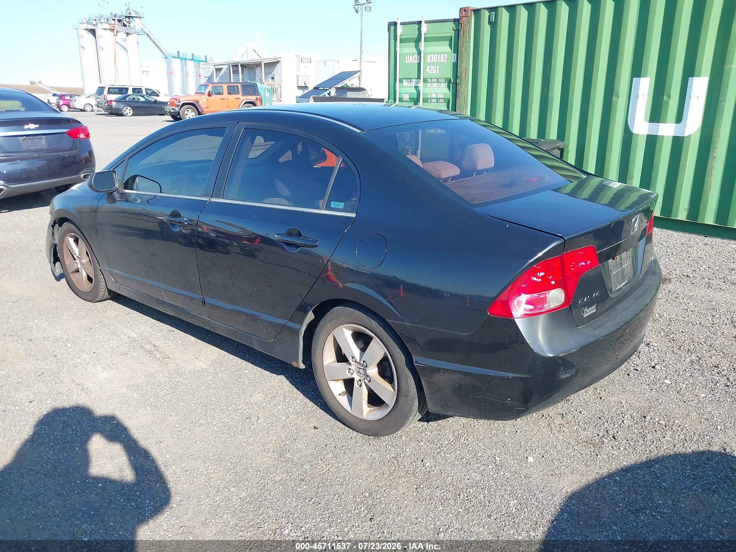 2007 Honda Civic Ex Черный vin: 1HGFA16827L033411