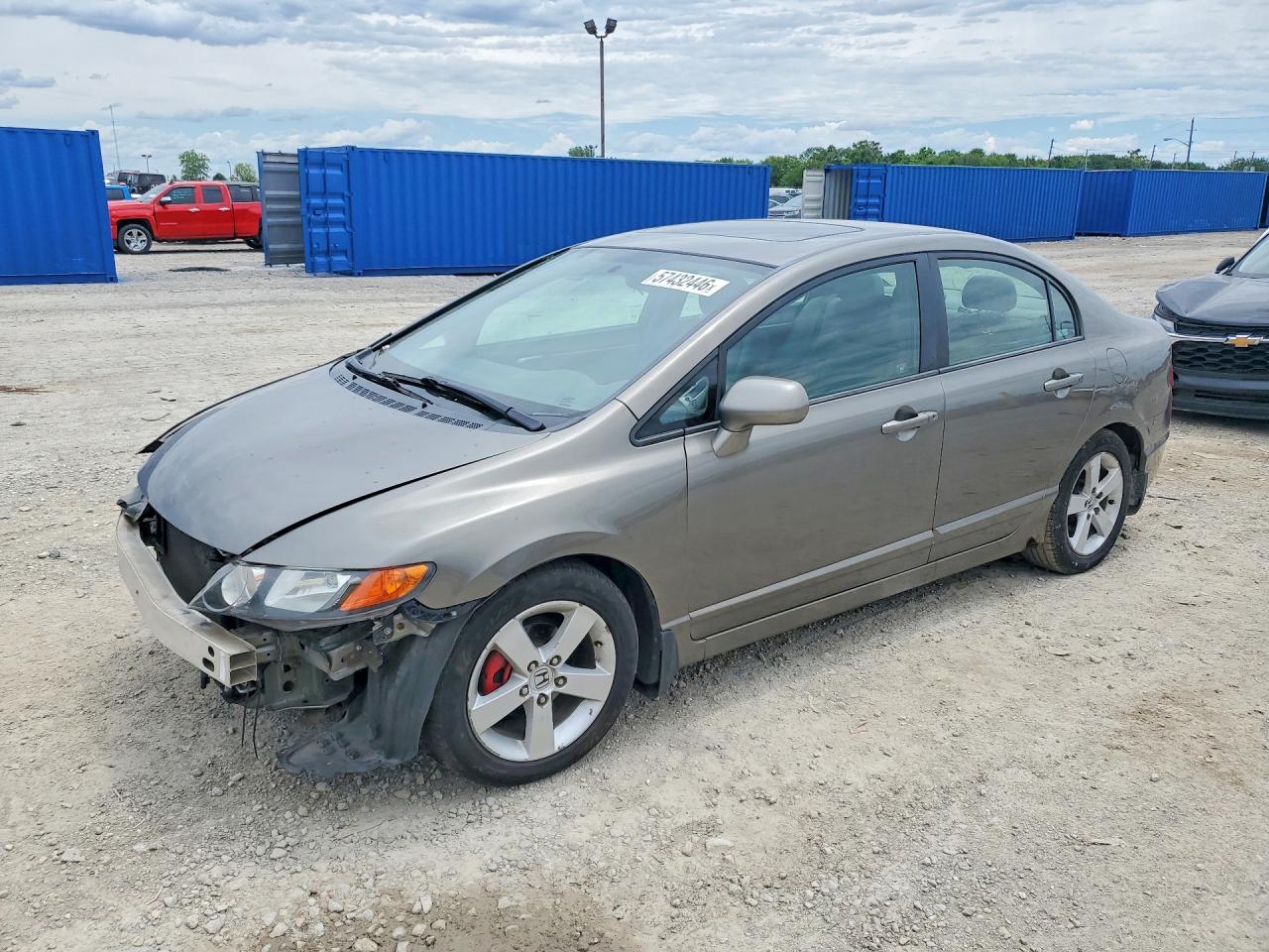 2007 Honda Civic Ex Gray vin: 1HGFA16827L033599
