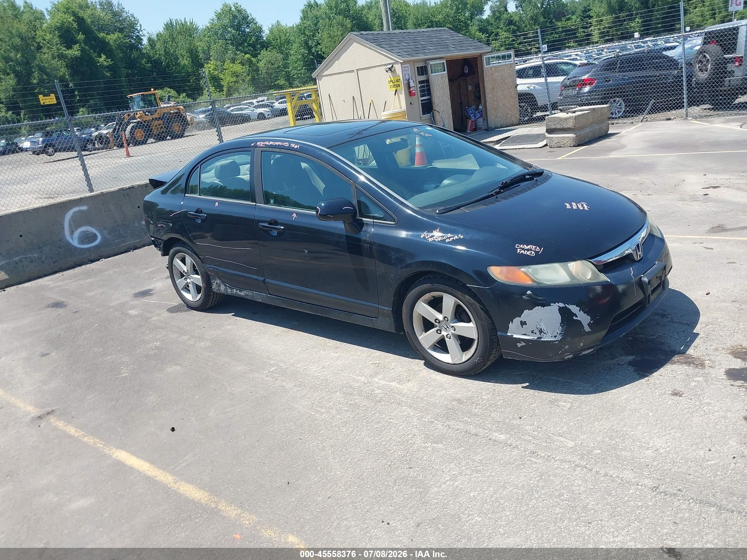 2007 Honda Civic Ex Black vin: 1HGFA16827L045302