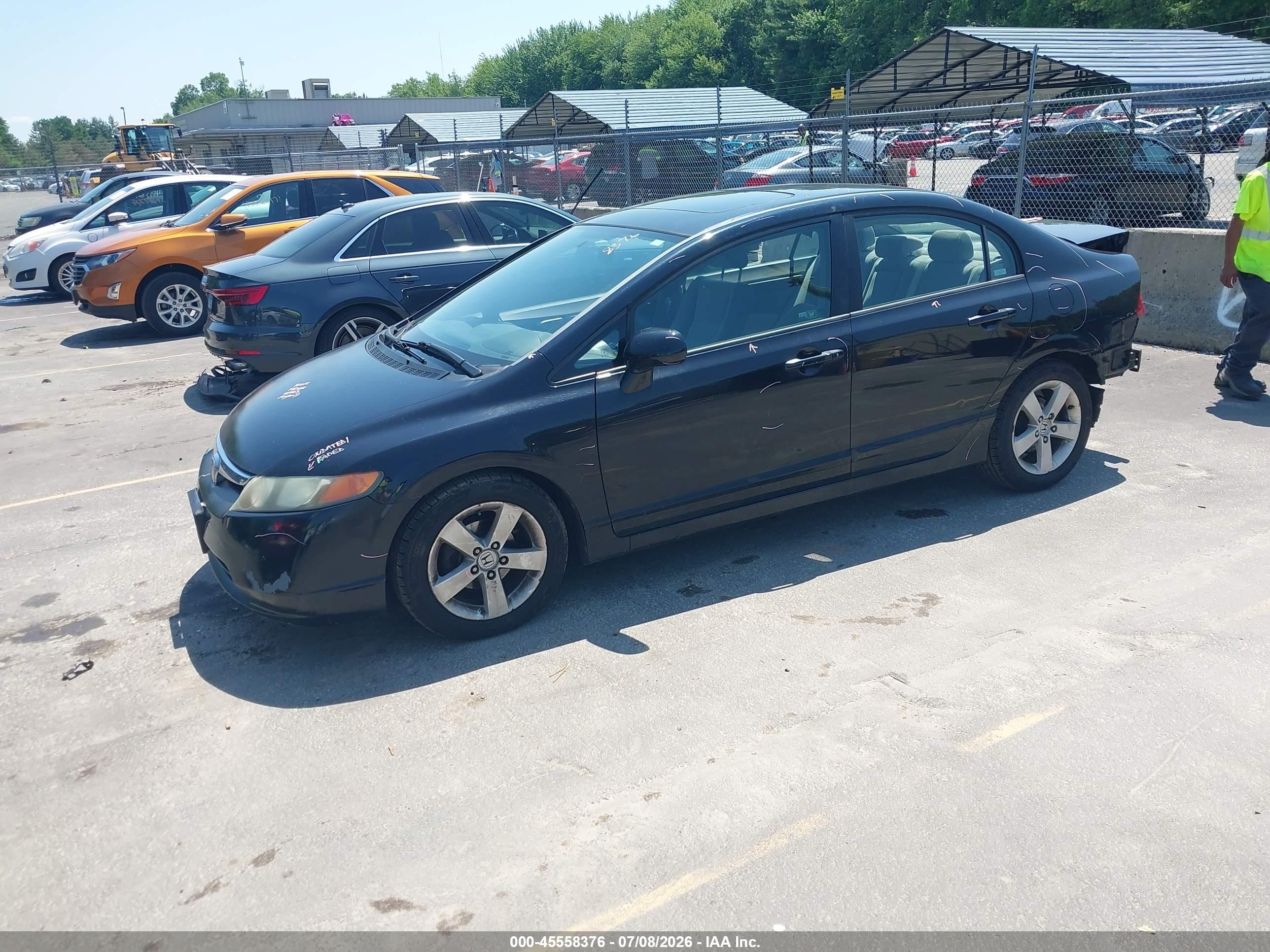 2007 Honda Civic Ex Black vin: 1HGFA16827L045302