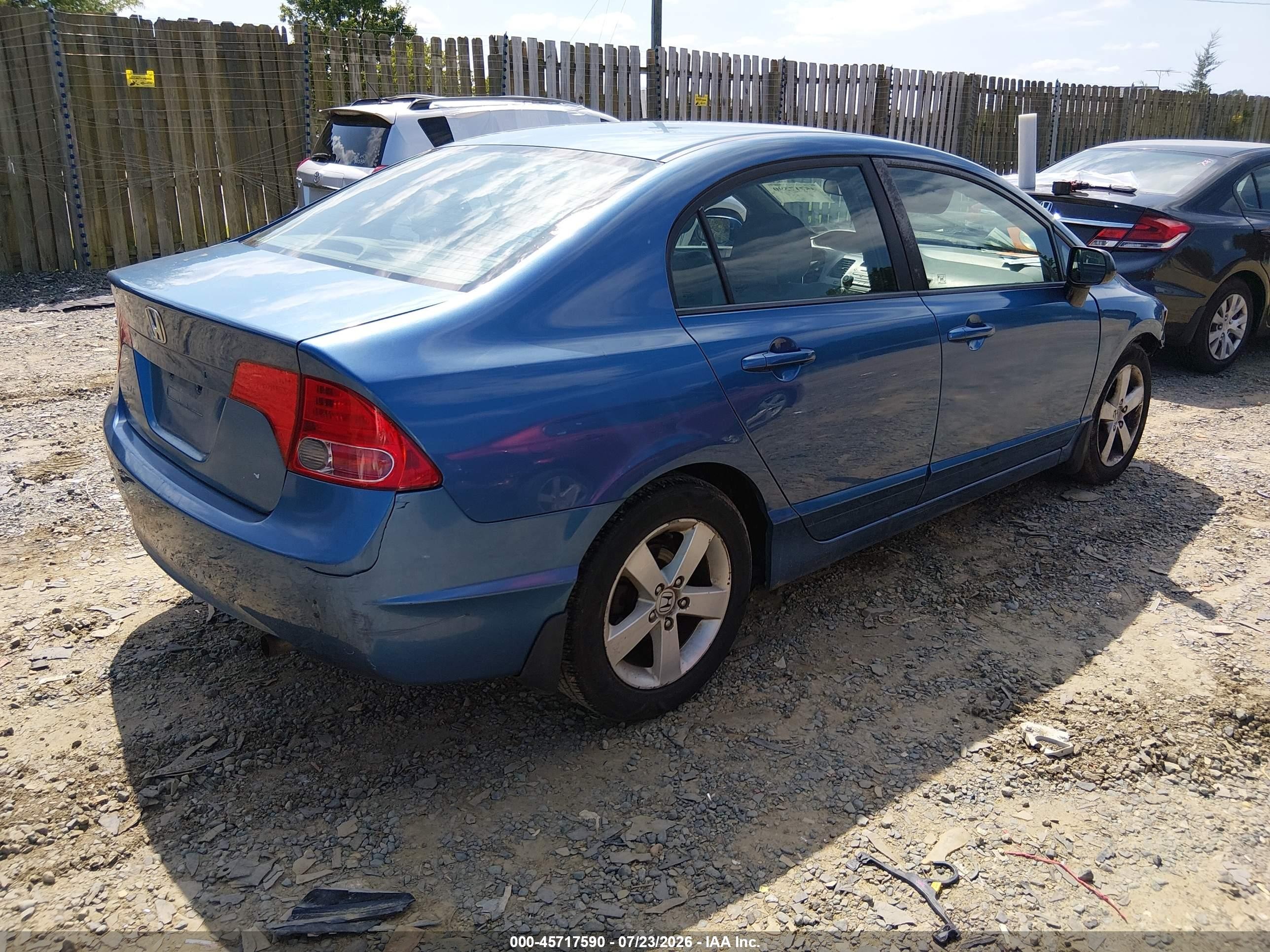 2007 Honda Civic Ex Blue vin: 1HGFA16827L083810
