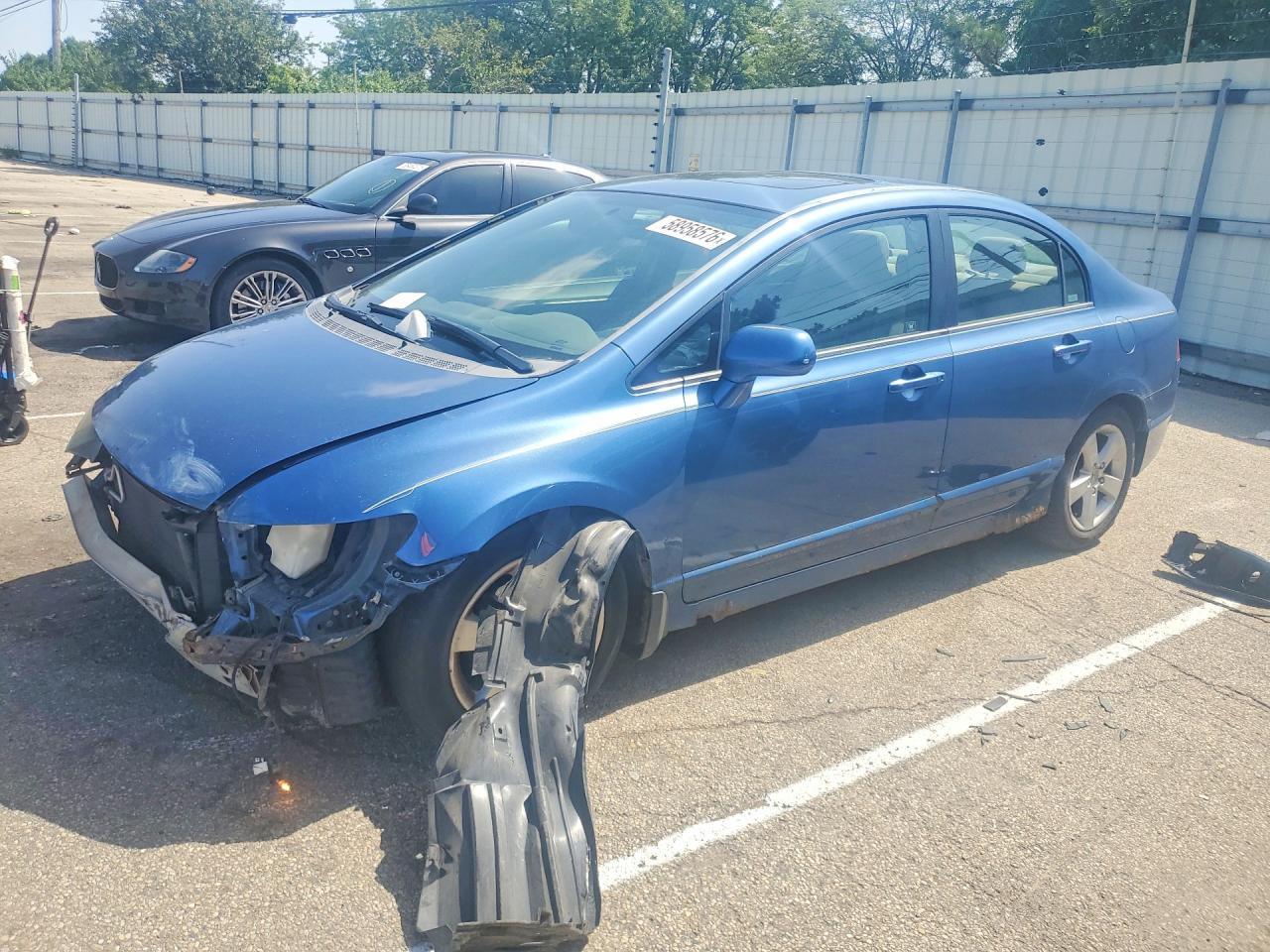 2007 Honda Civic Ex Blue vin: 1HGFA16827L089655