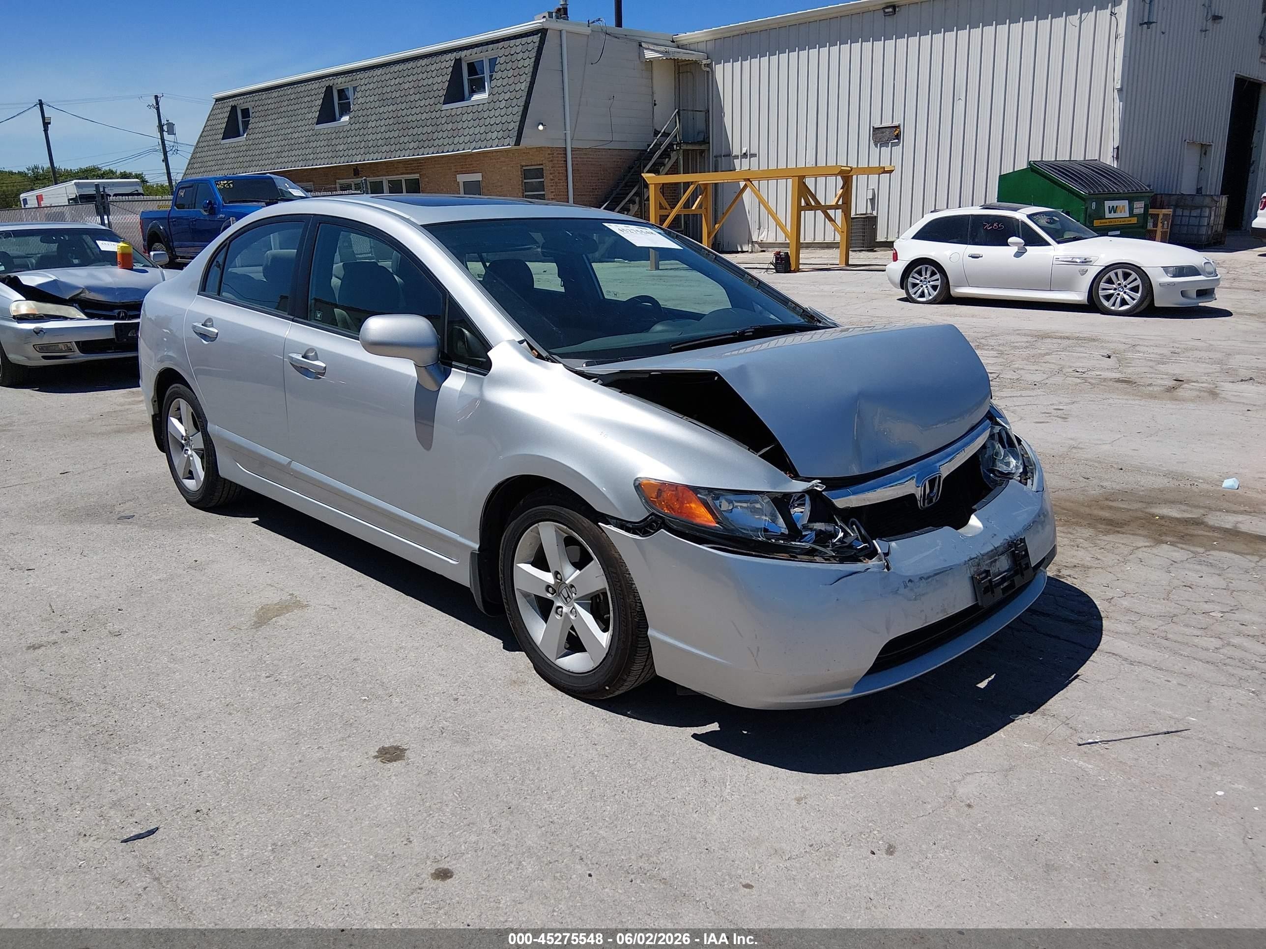 2007 Honda Civic Ex Серебряный vin: 1HGFA16827L108642