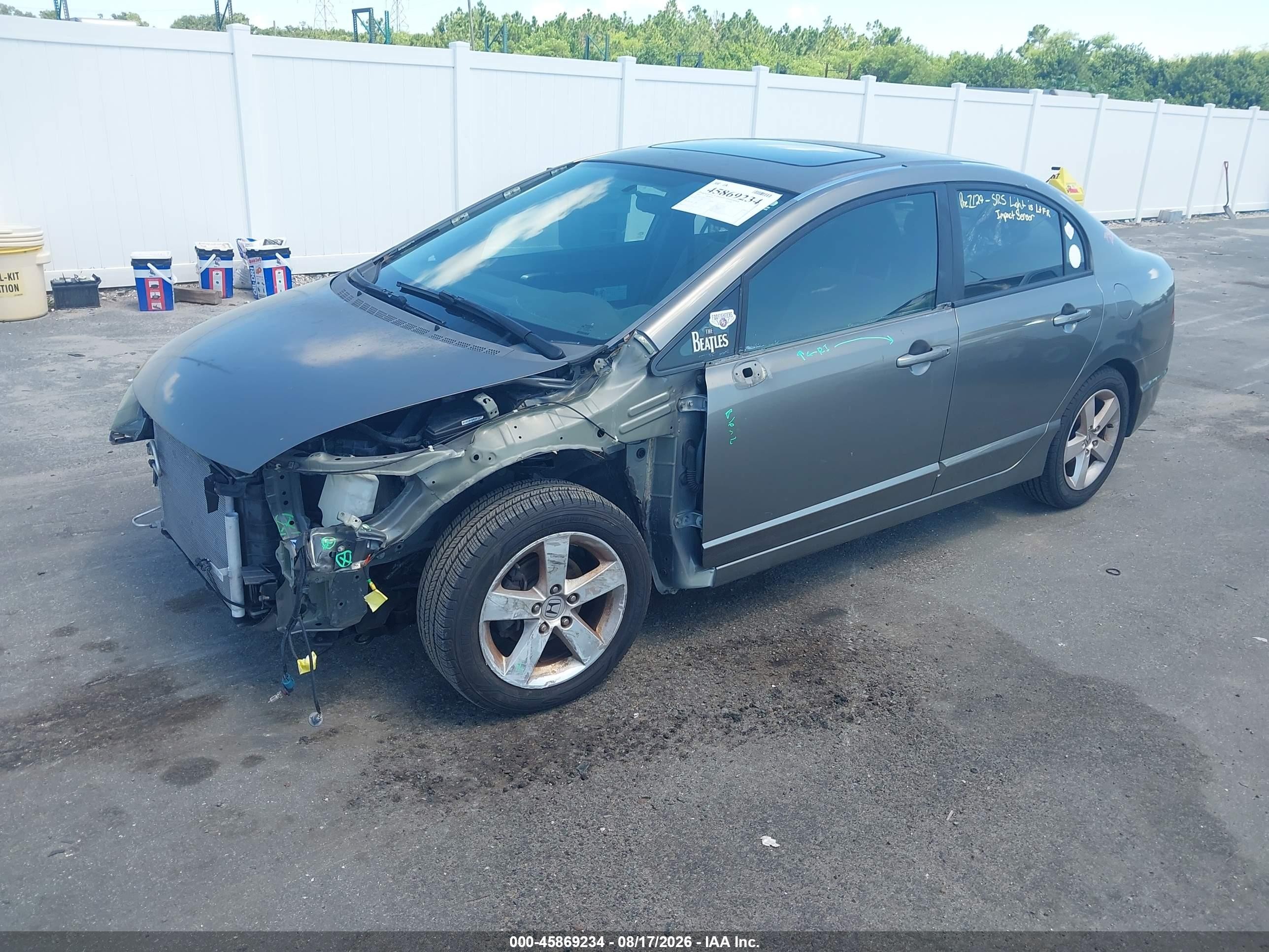 2007 Honda Civic Ex Gray vin: 1HGFA16827L134447