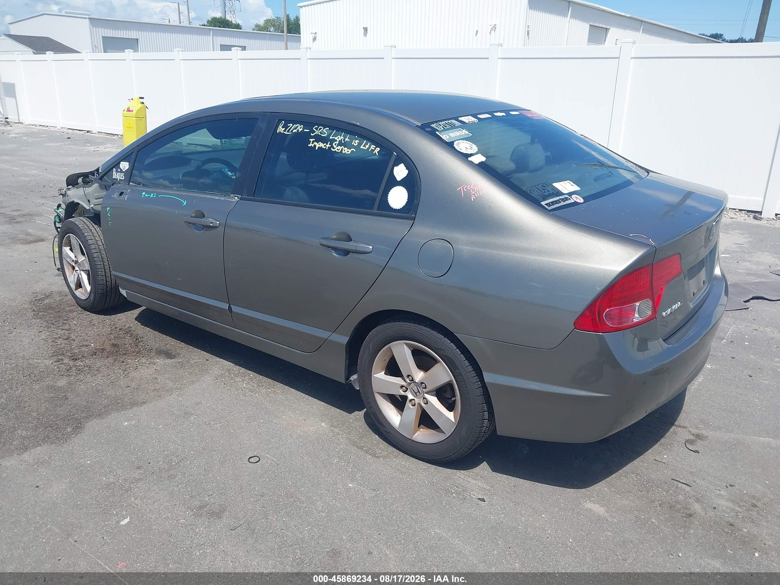 2007 Honda Civic Ex Gray vin: 1HGFA16827L134447