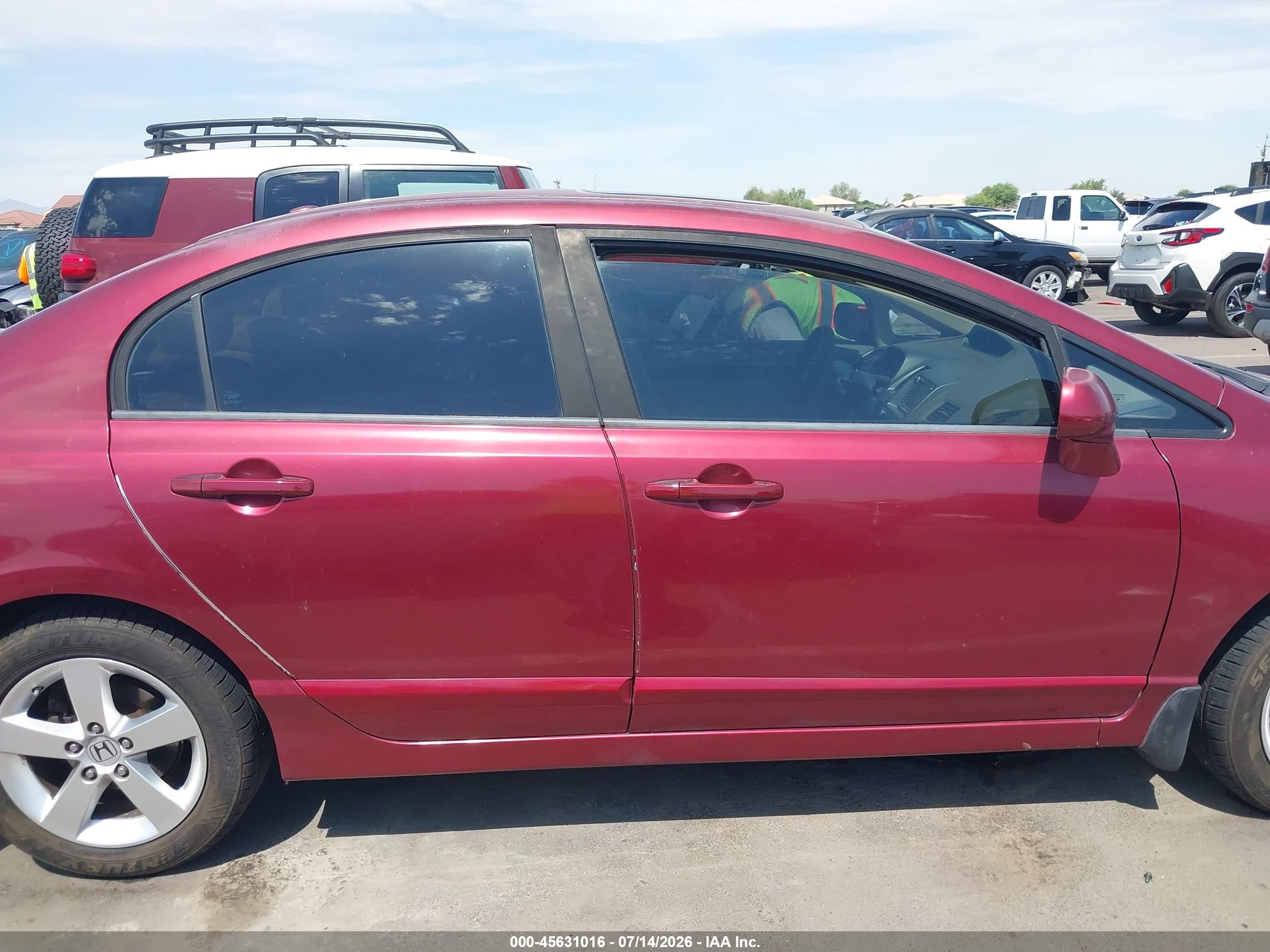2008 Honda Civic Ex Red vin: 1HGFA16828L005870