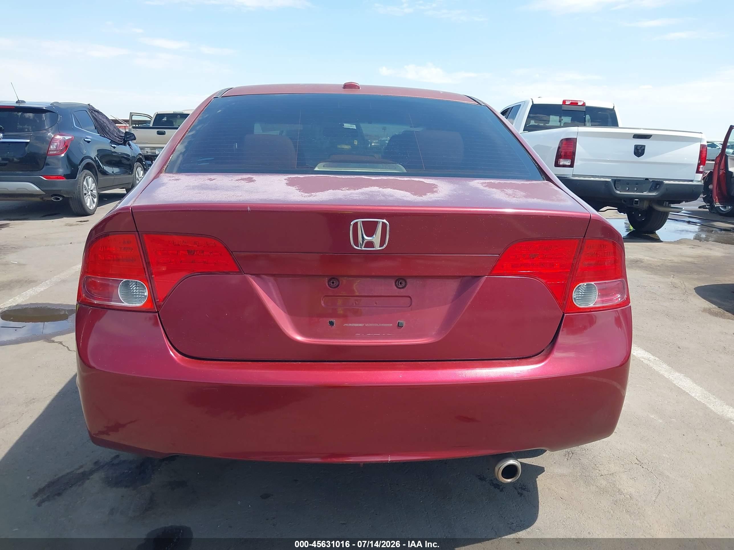 2008 Honda Civic Ex Red vin: 1HGFA16828L005870