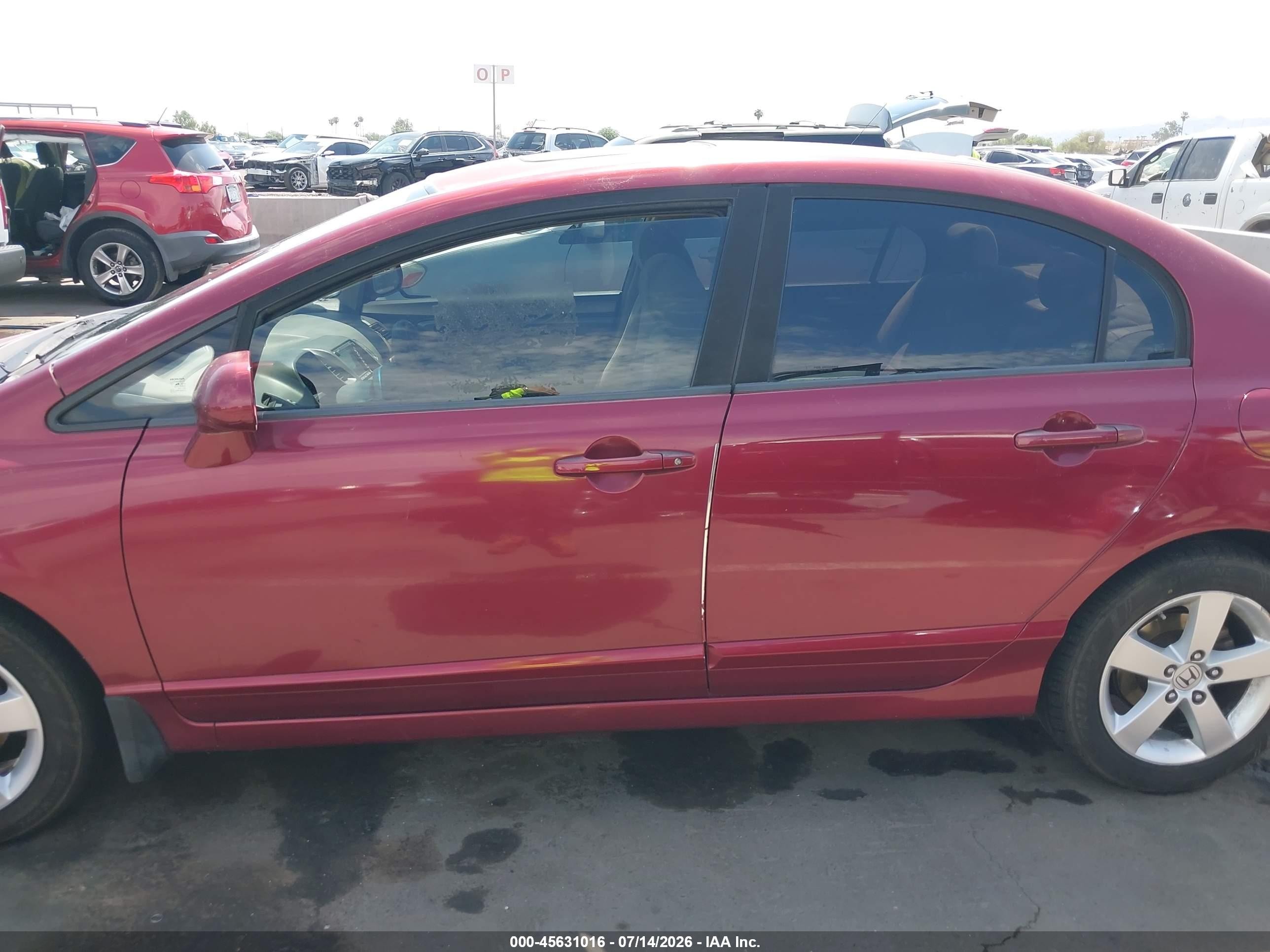 2008 Honda Civic Ex Red vin: 1HGFA16828L005870