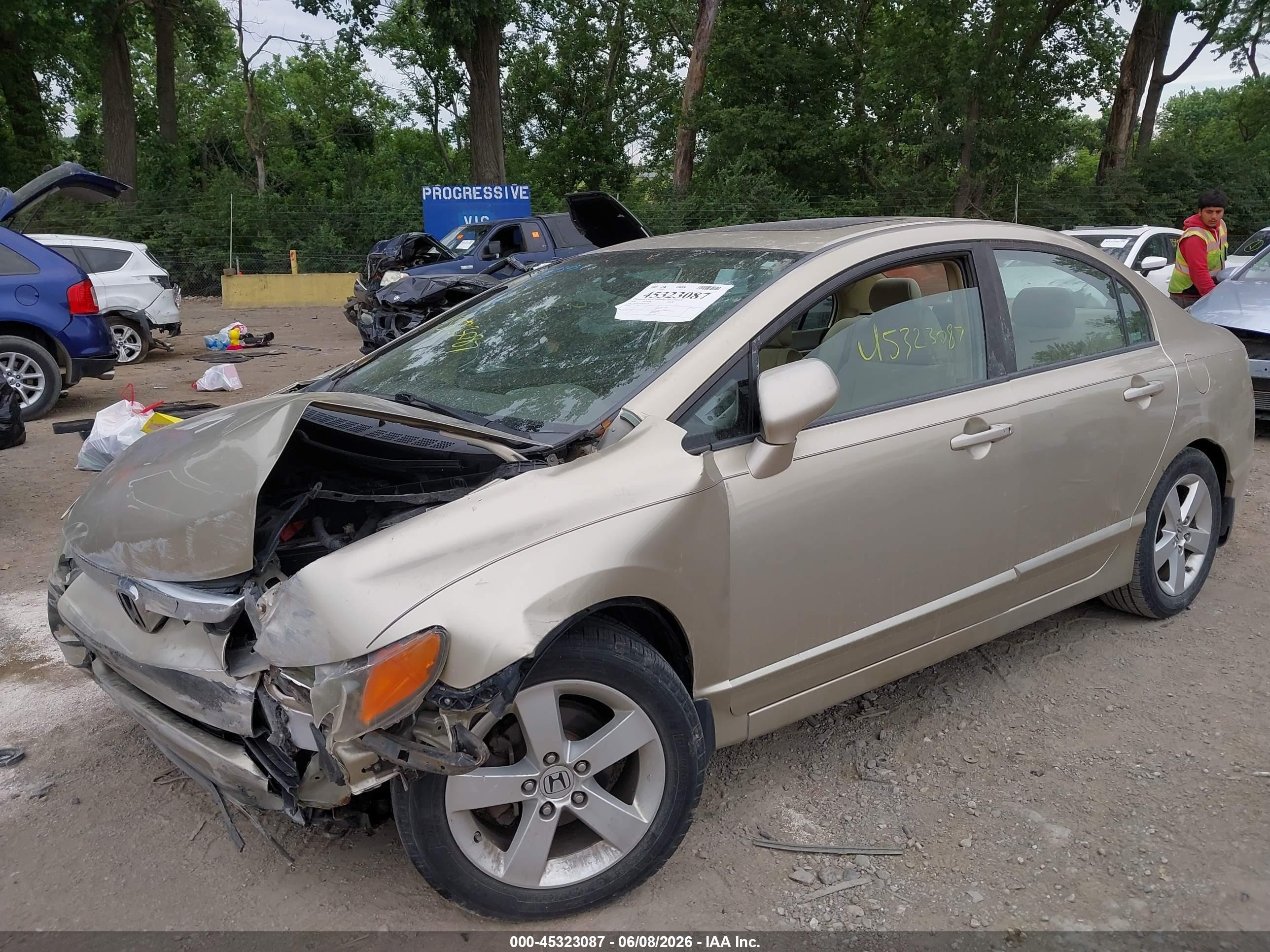 2008 Honda Civic Ex Gold vin: 1HGFA16828L043129