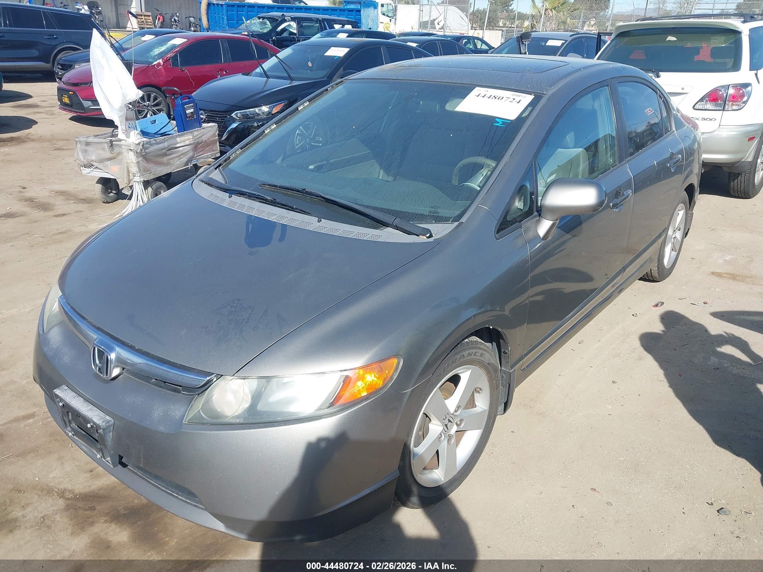 2008 Honda Civic Ex Gray vin: 1HGFA16828L061520