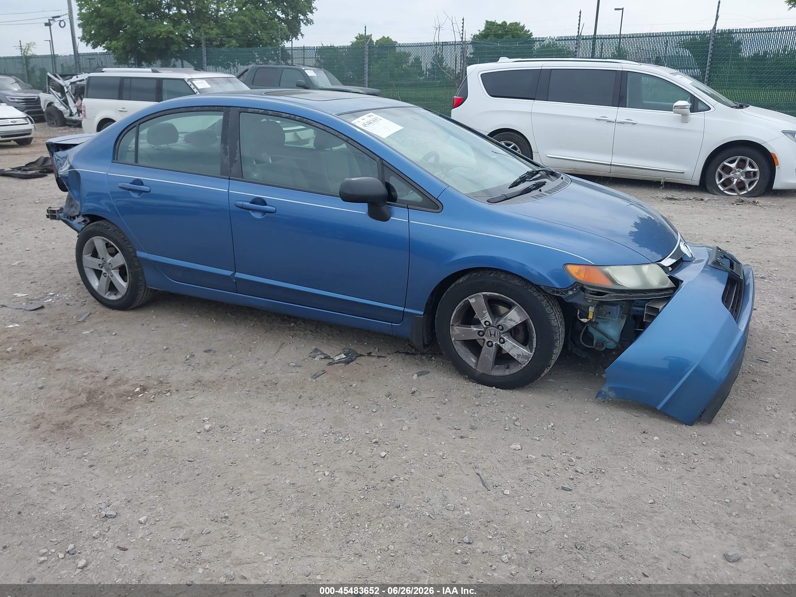 2008 Honda Civic Ex Blue vin: 1HGFA16828L093240