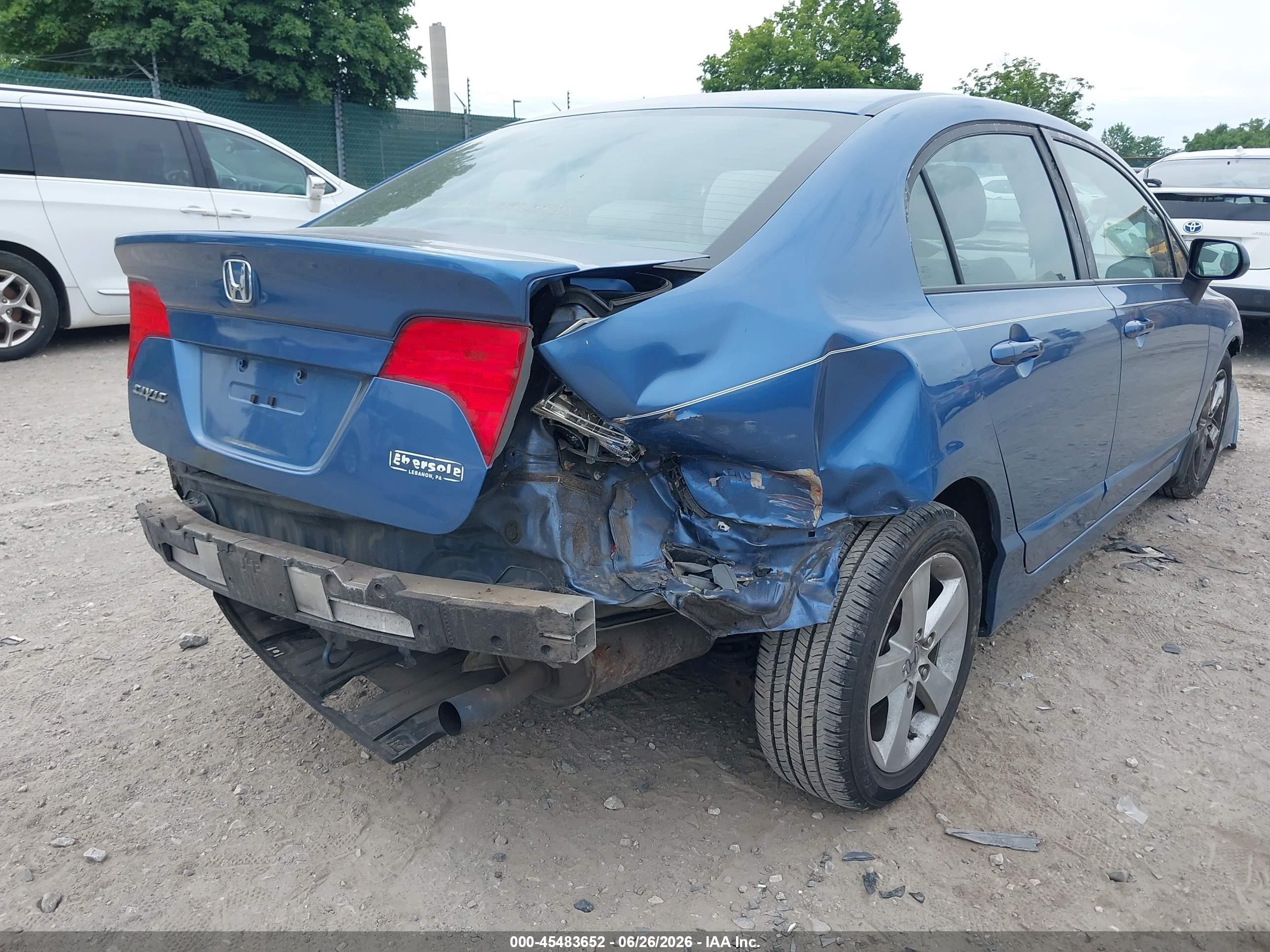 2008 Honda Civic Ex Blue vin: 1HGFA16828L093240