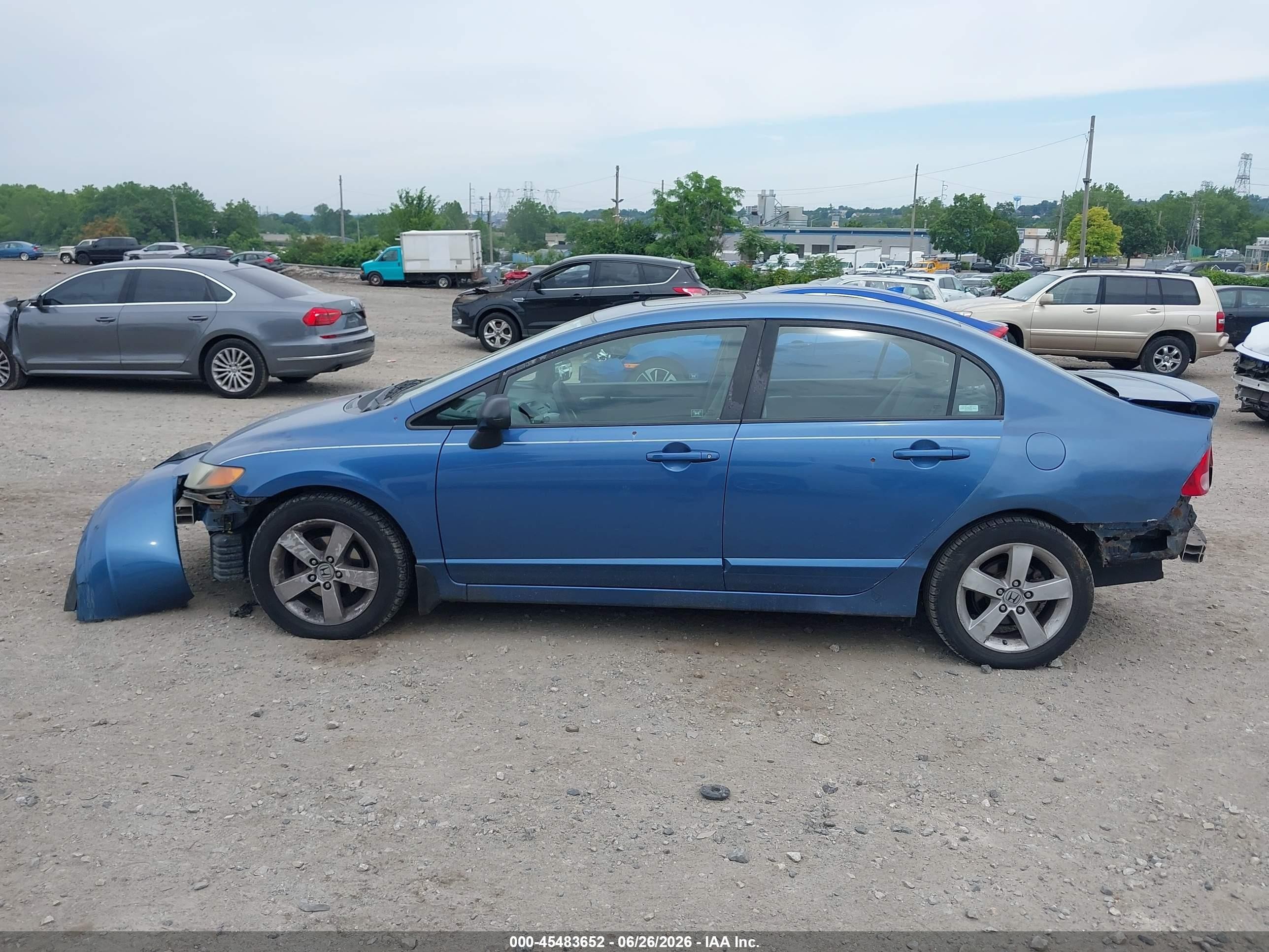 2008 Honda Civic Ex Blue vin: 1HGFA16828L093240