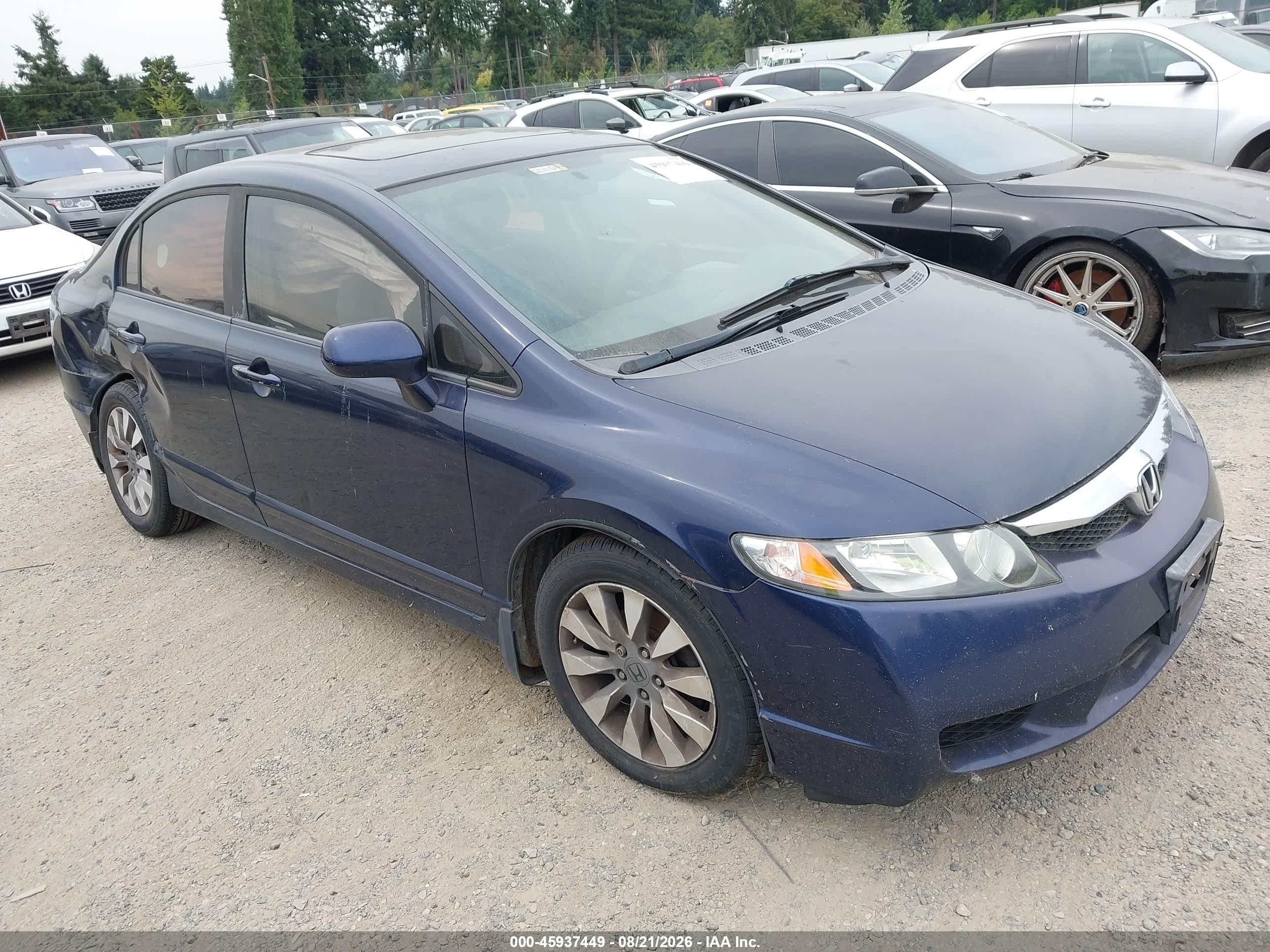 2009 Honda Civic Ex Blue vin: 1HGFA16829L008897