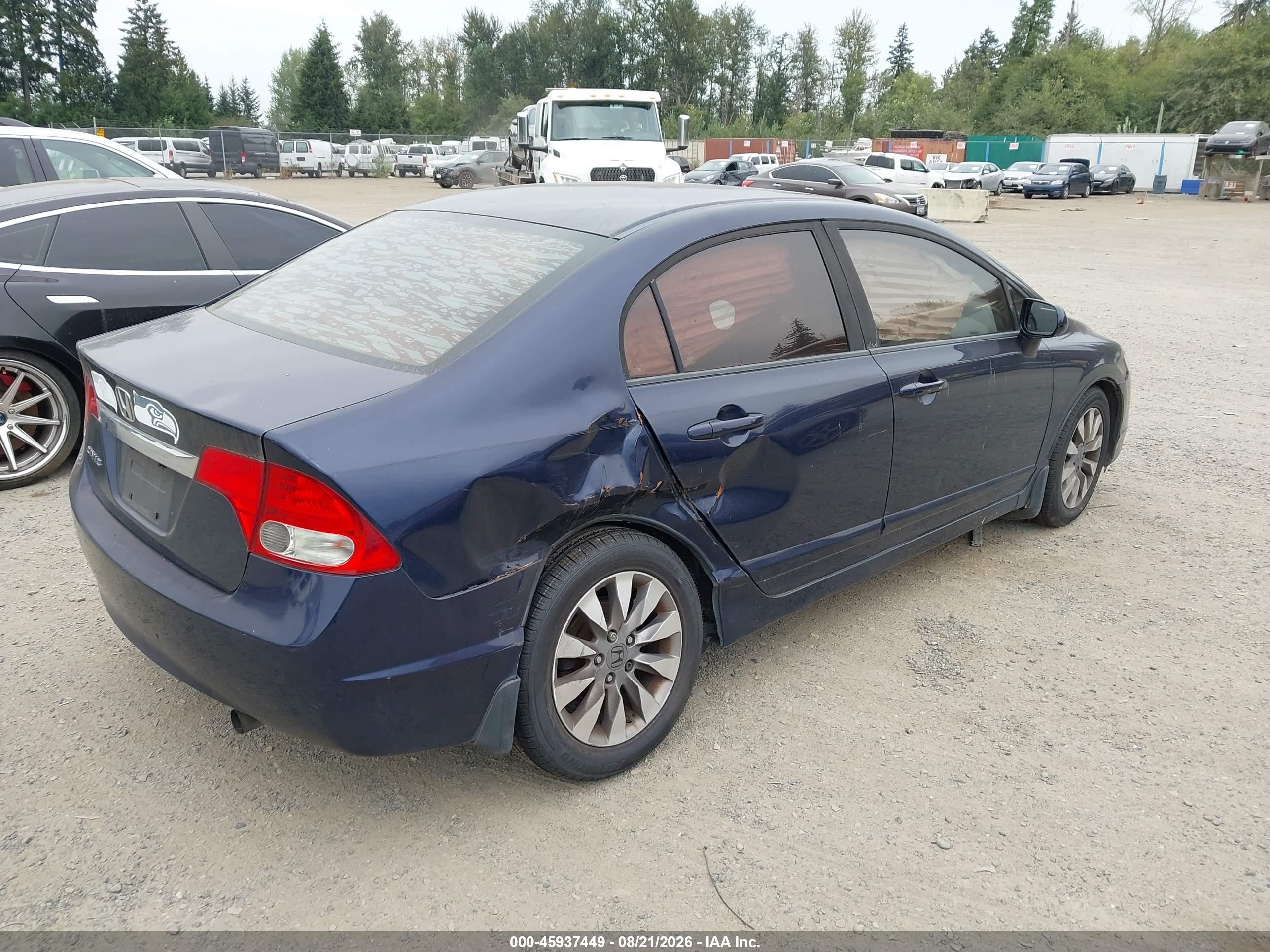2009 Honda Civic Ex Blue vin: 1HGFA16829L008897