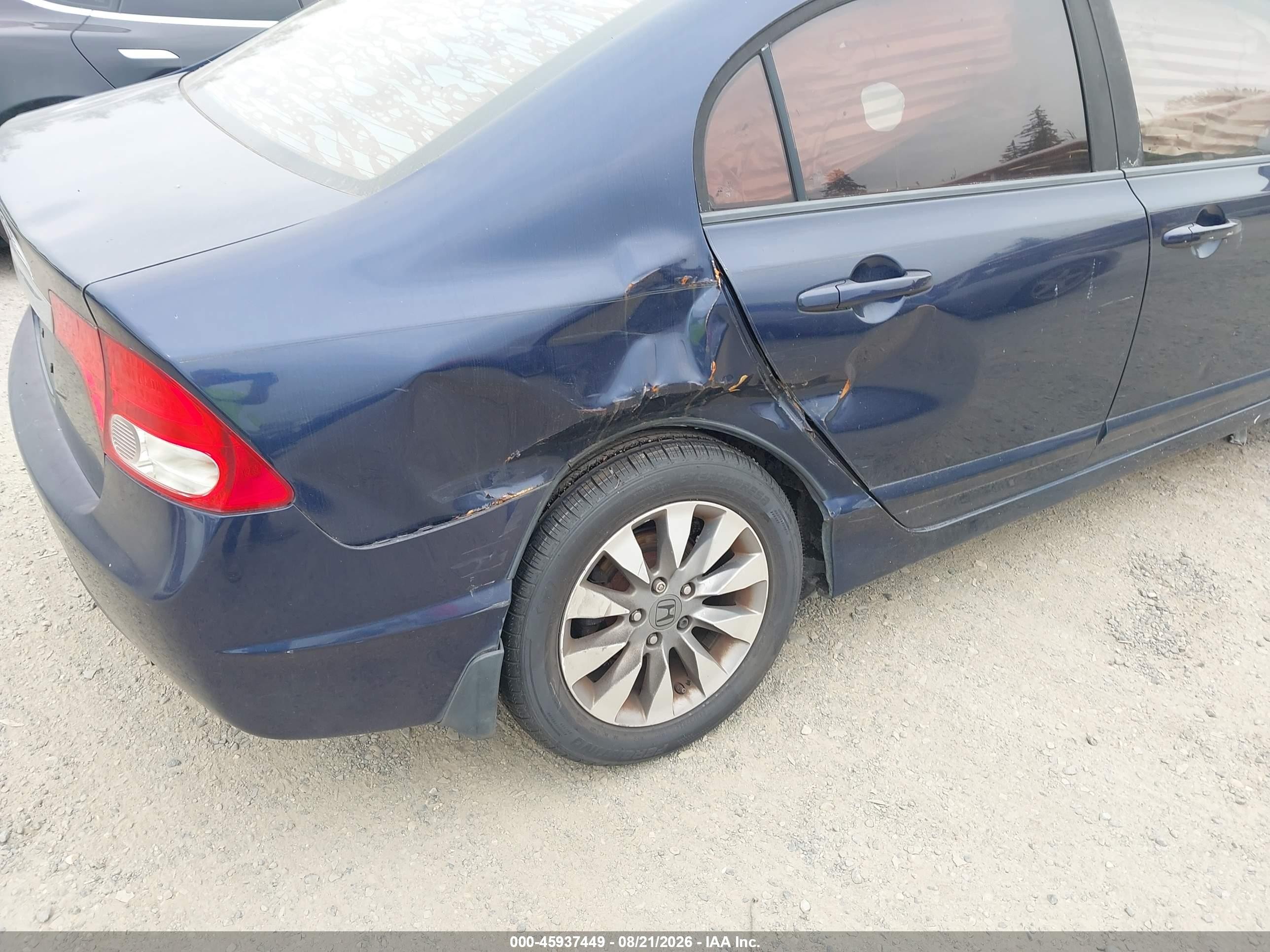 2009 Honda Civic Ex Blue vin: 1HGFA16829L008897
