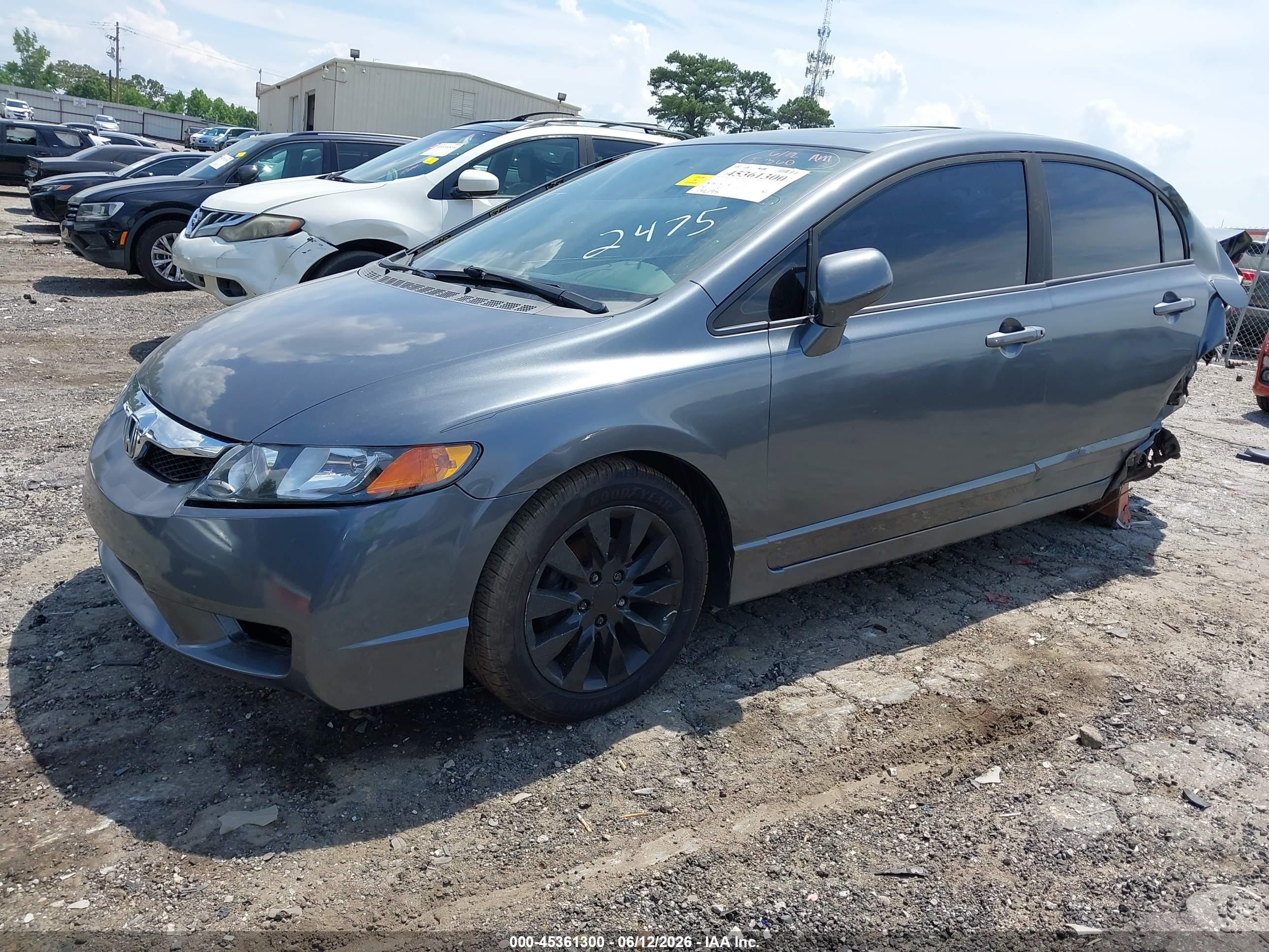 2009 Honda Civic Ex Gray vin: 1HGFA16829L022475