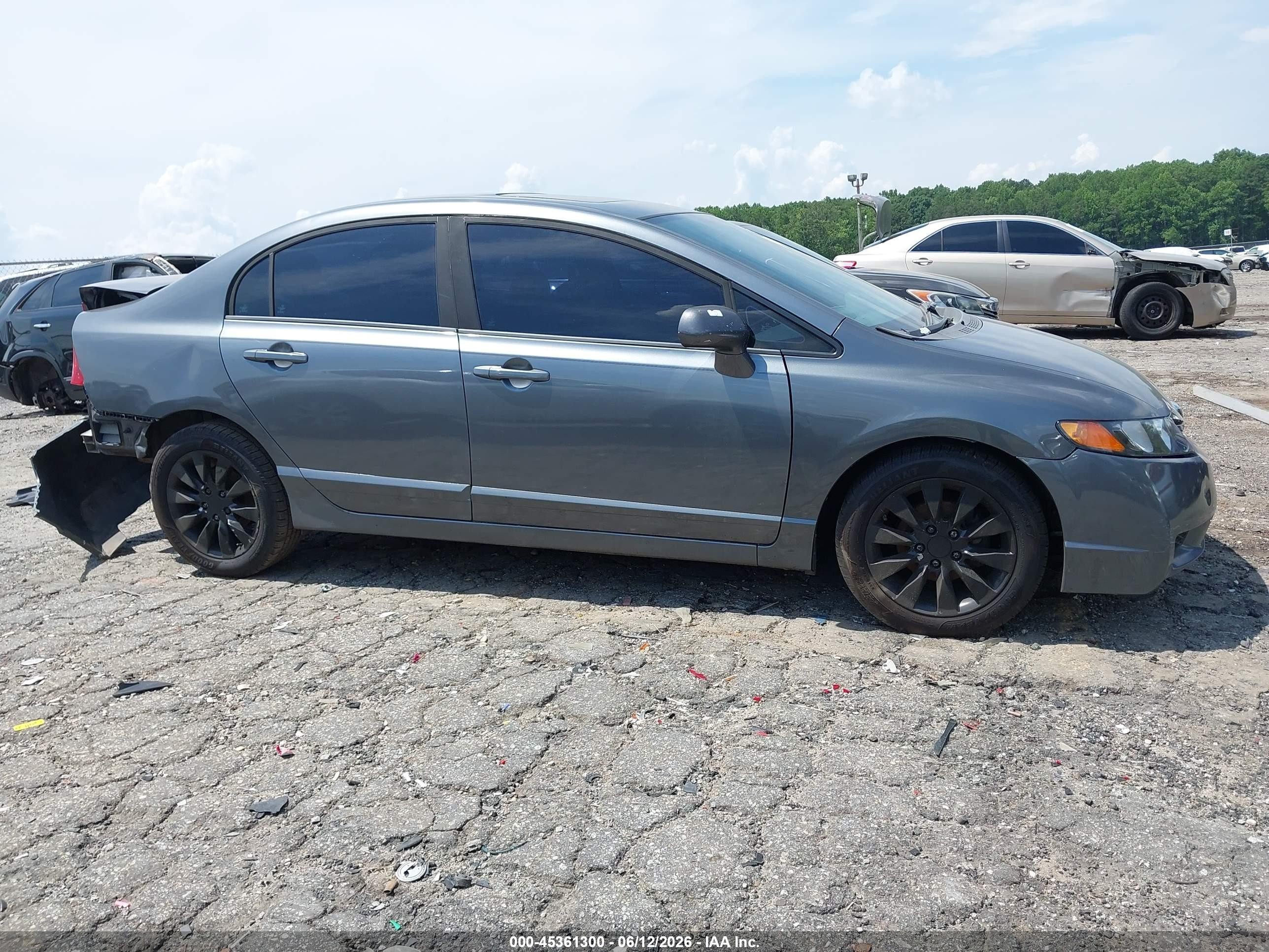 2009 Honda Civic Ex Gray vin: 1HGFA16829L022475