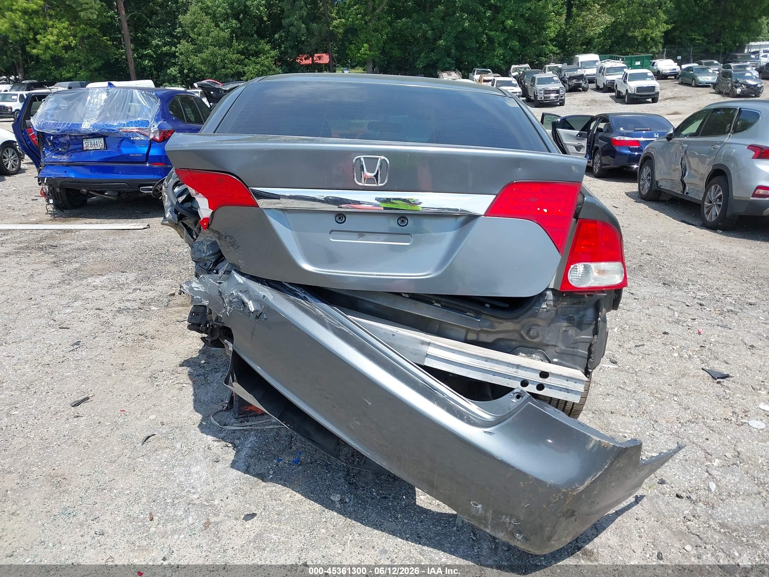 2009 Honda Civic Ex Gray vin: 1HGFA16829L022475
