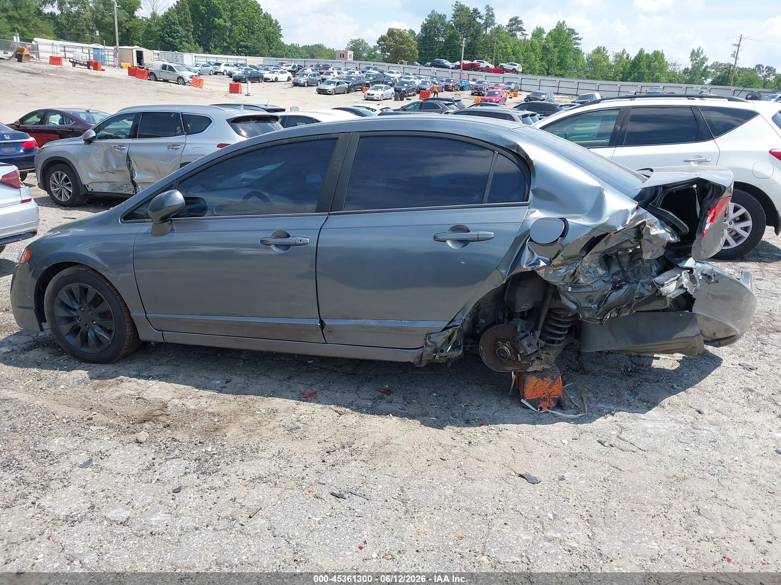 2009 Honda Civic Ex Gray vin: 1HGFA16829L022475