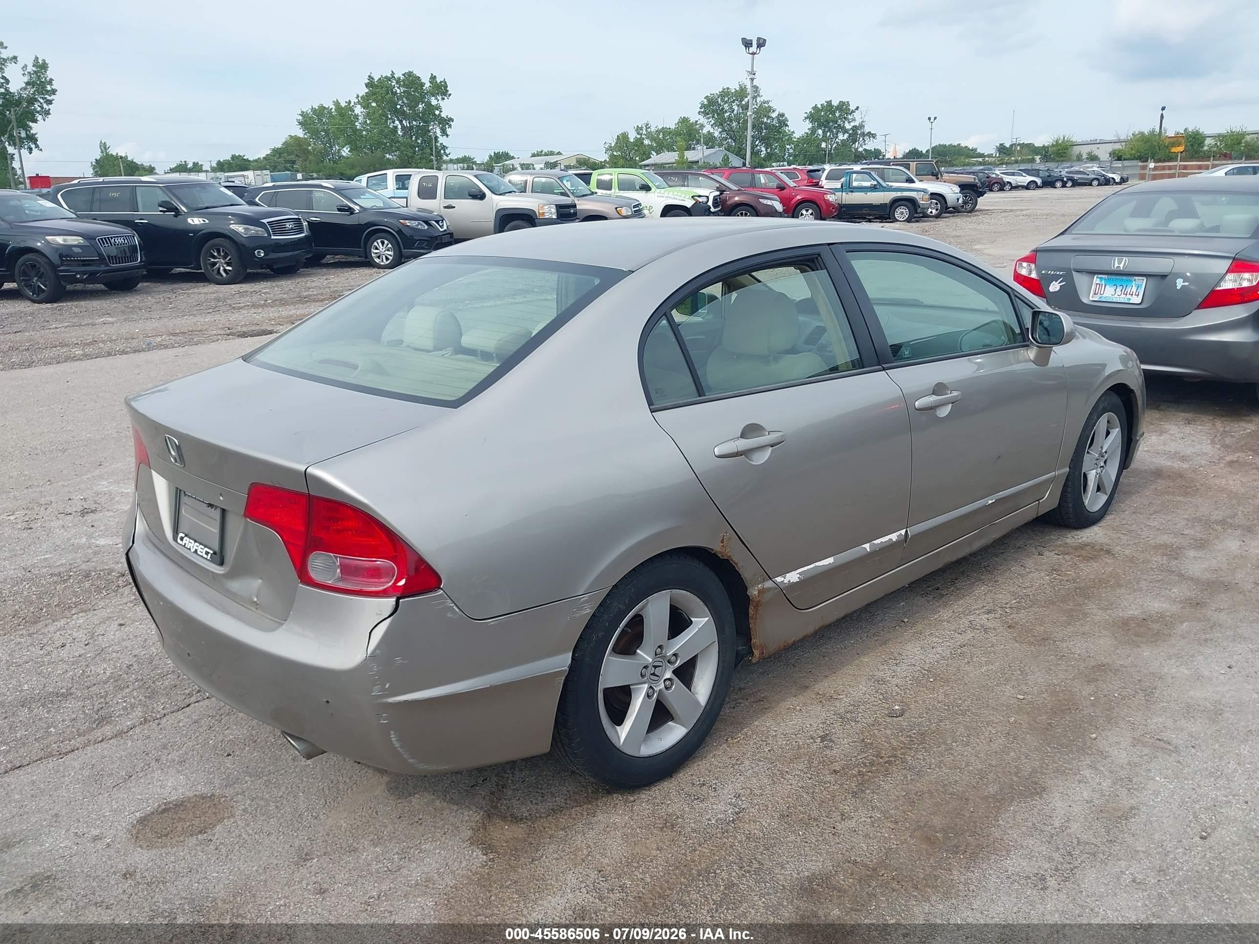 2006 Honda Civic Ex Желто-коричневый vin: 1HGFA16836L077951