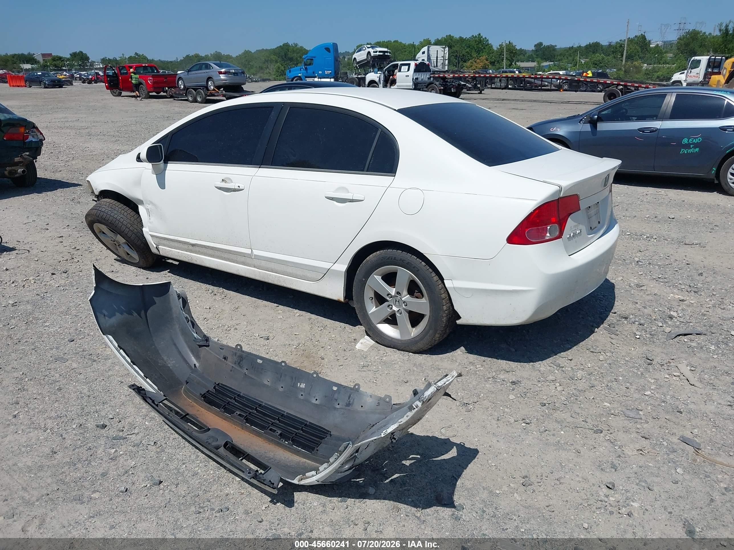 2006 Honda Civic Ex Белый vin: 1HGFA16836L081661