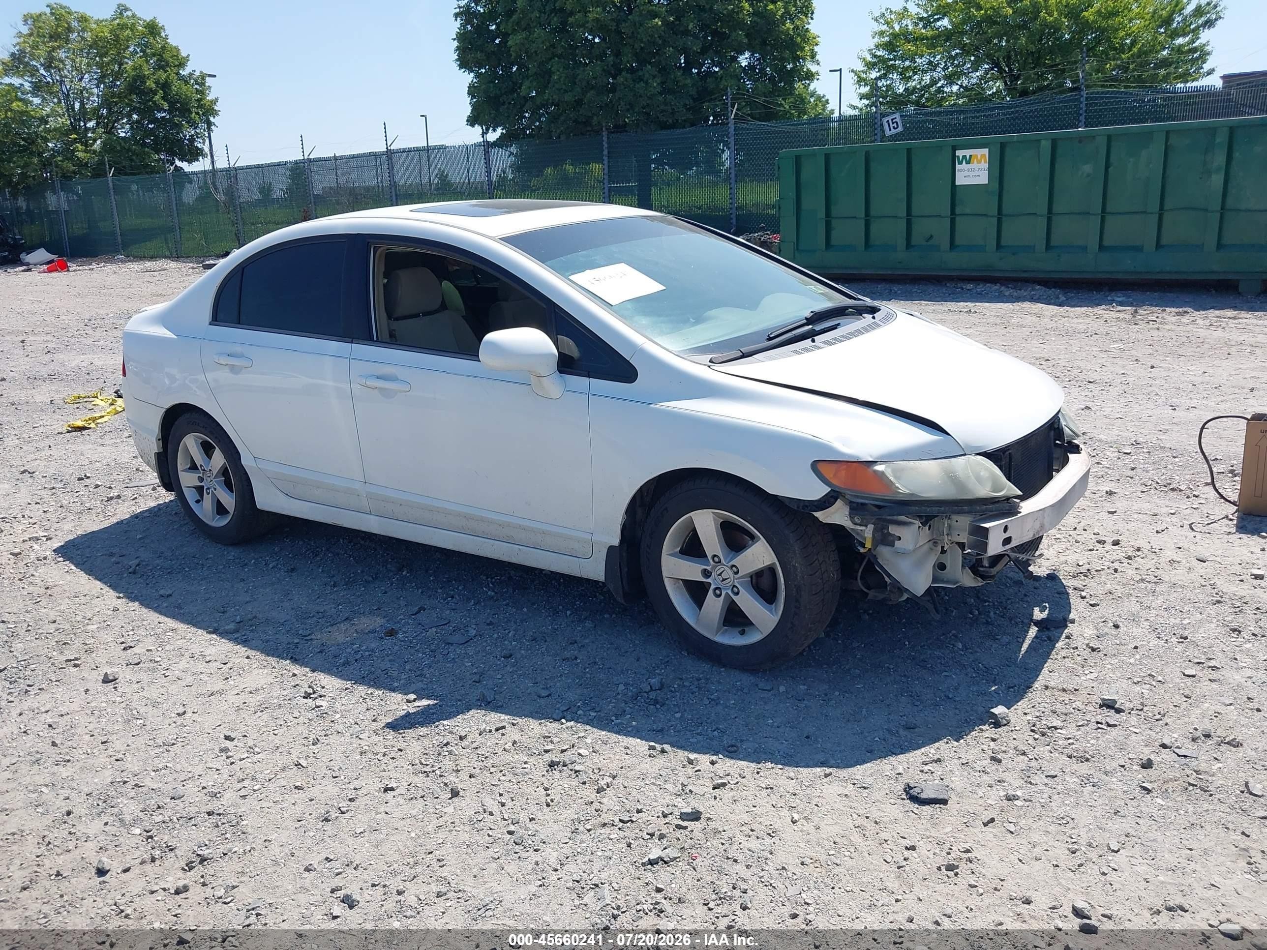 2006 Honda Civic Ex White vin: 1HGFA16836L081661