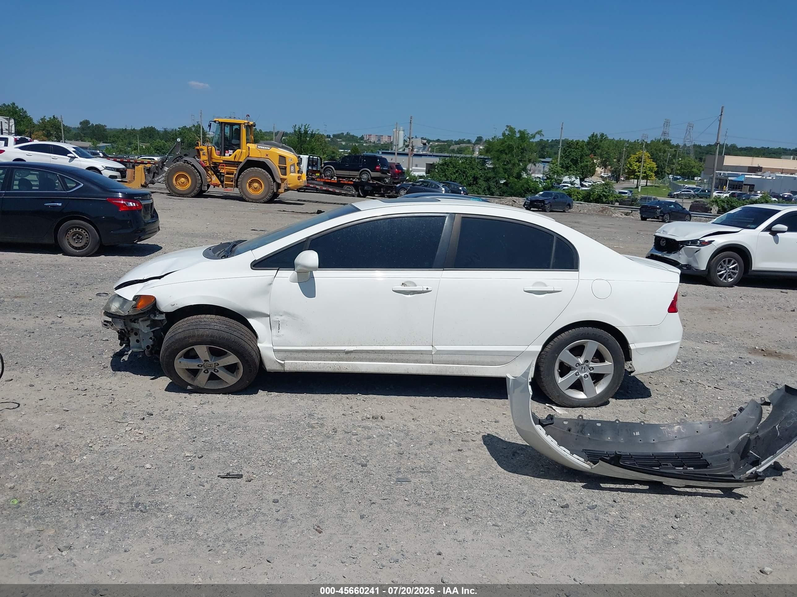 2006 Honda Civic Ex Белый vin: 1HGFA16836L081661