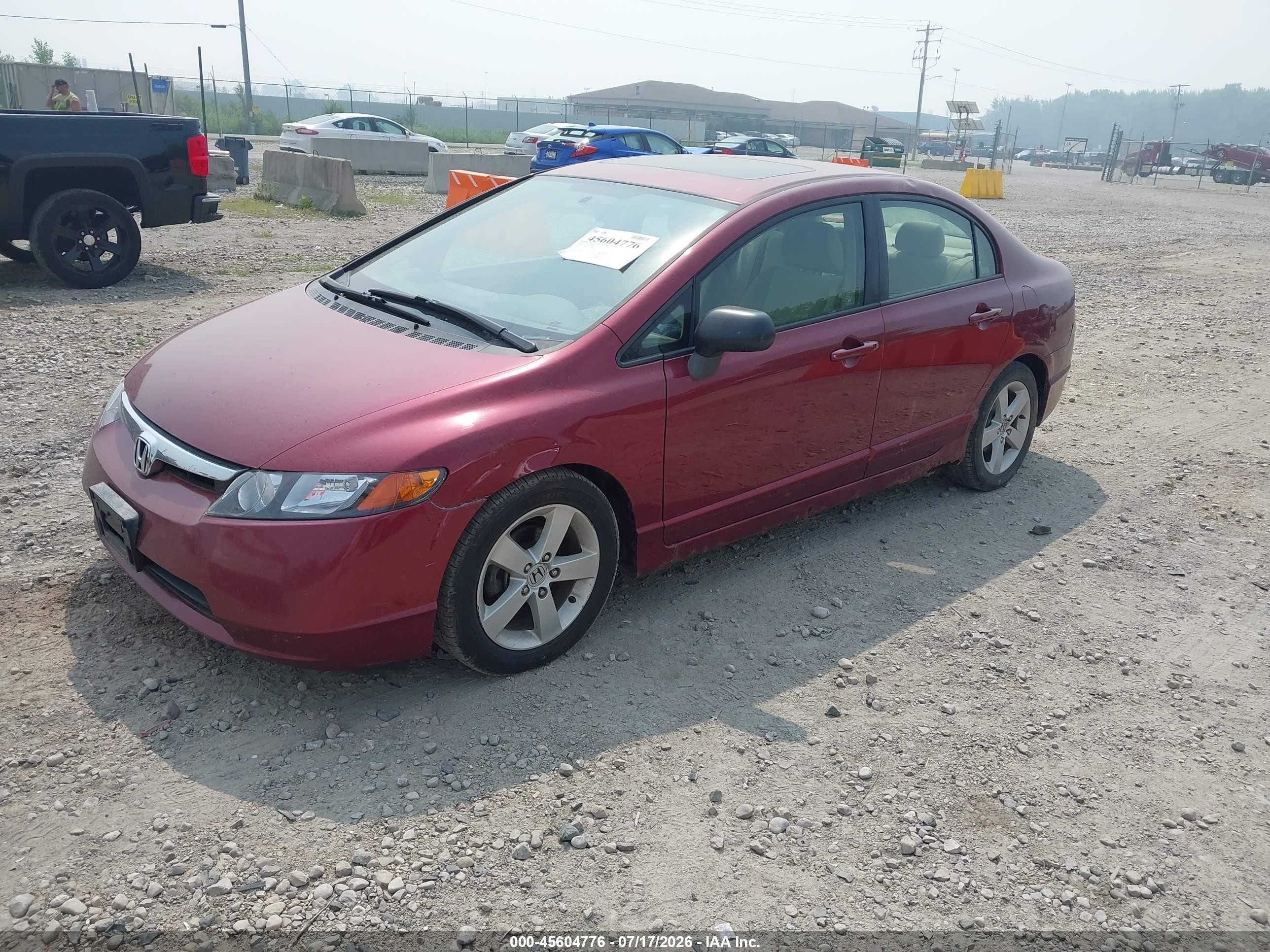 2006 Honda Civic Ex Red vin: 1HGFA16836L084009