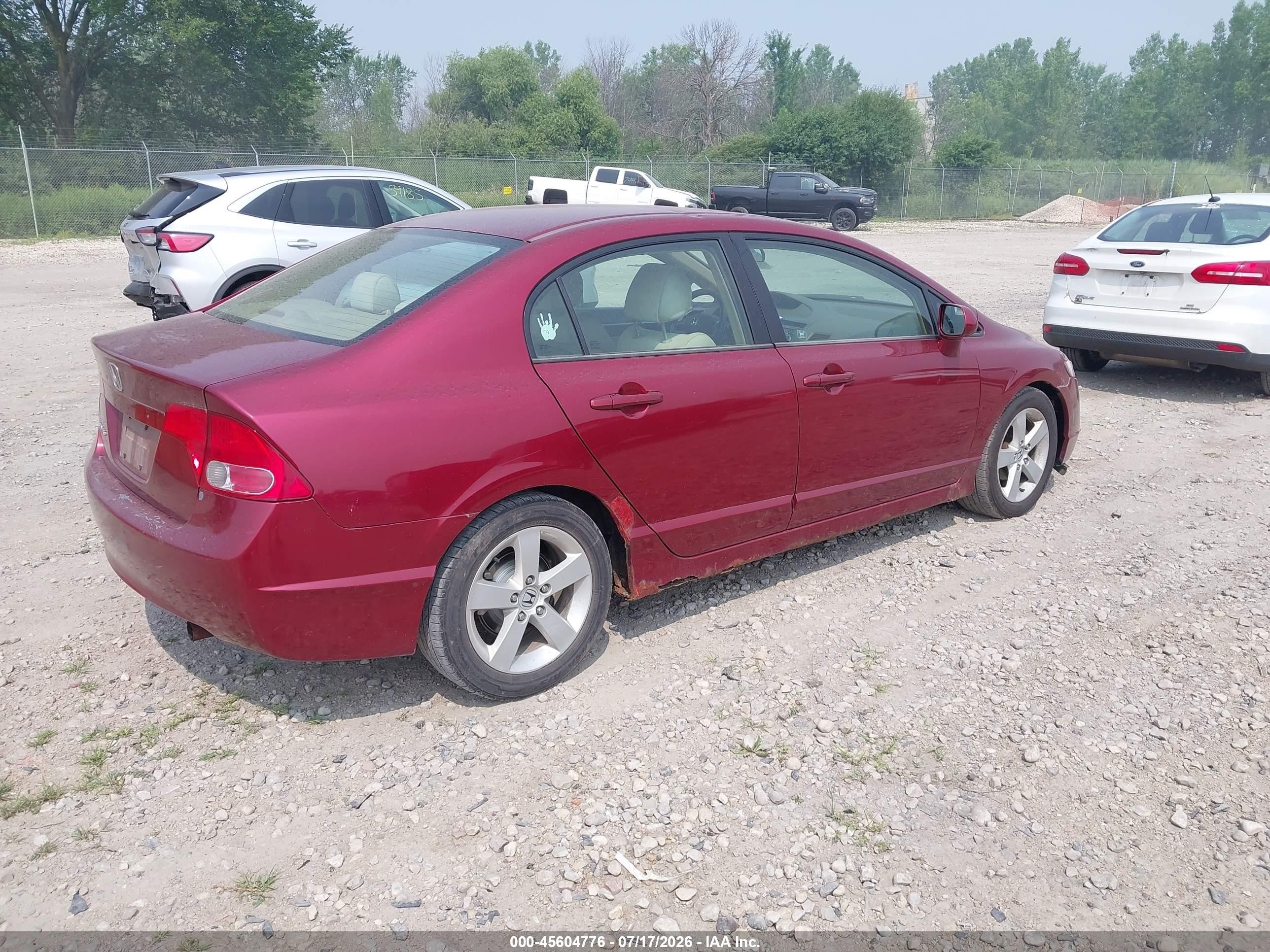2006 Honda Civic Ex Red vin: 1HGFA16836L084009