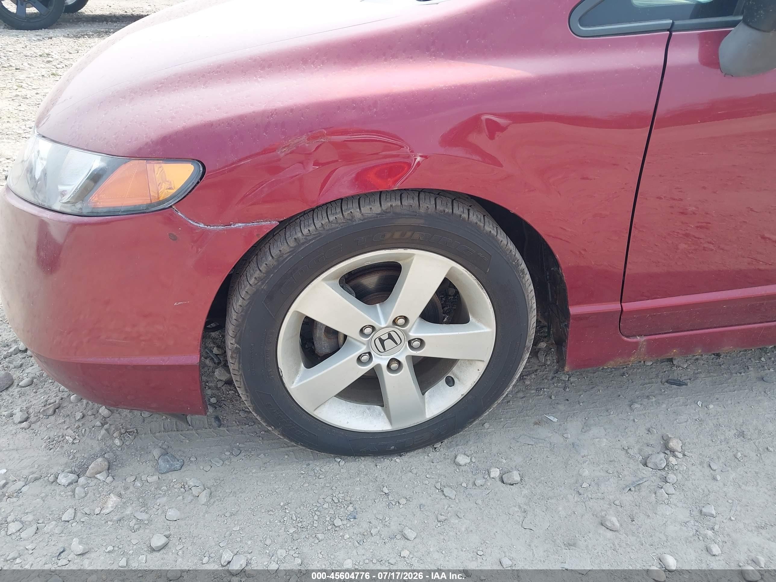 2006 Honda Civic Ex Red vin: 1HGFA16836L084009