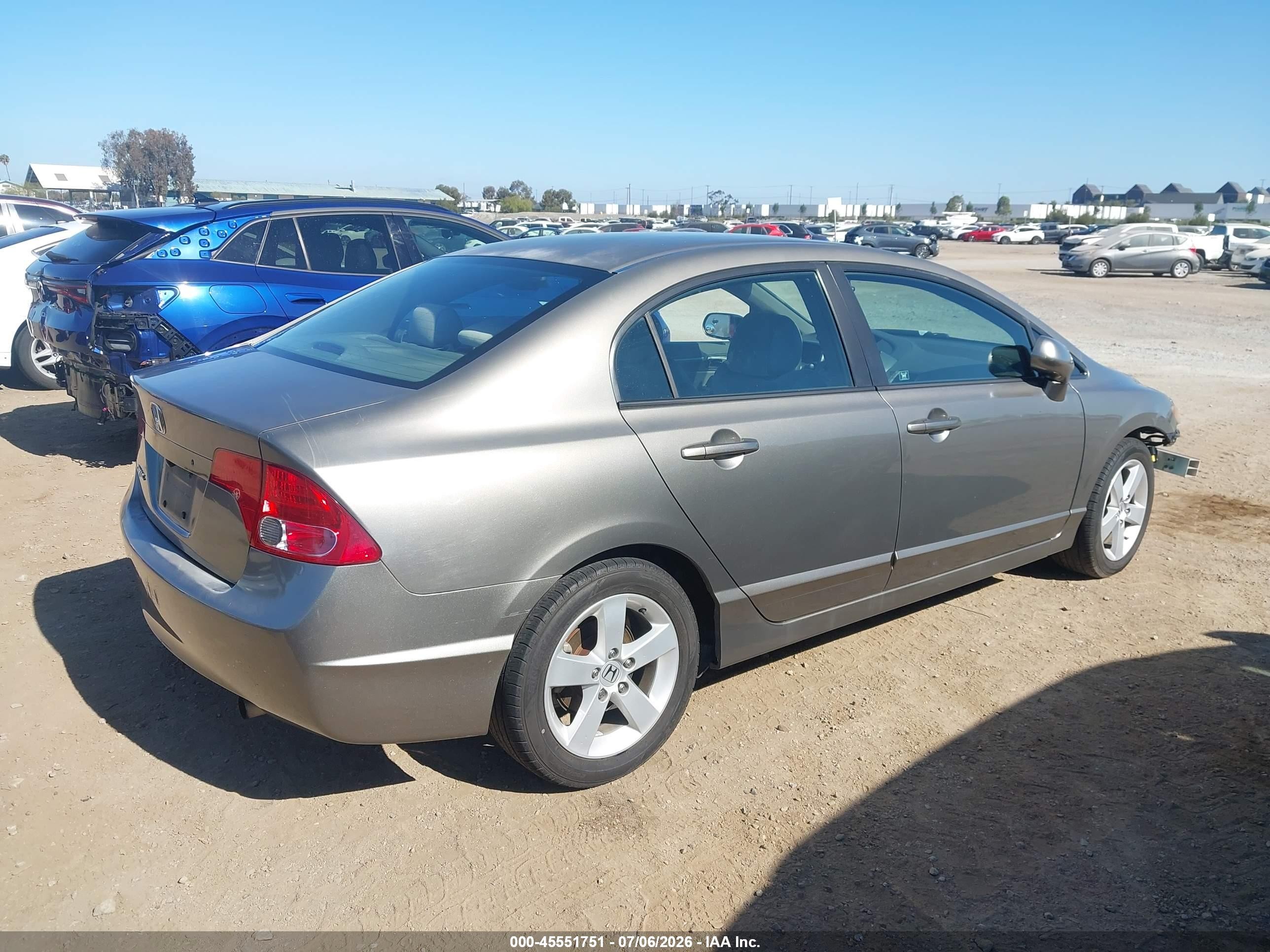 2006 Honda Civic Ex Gray vin: 1HGFA16836L138909