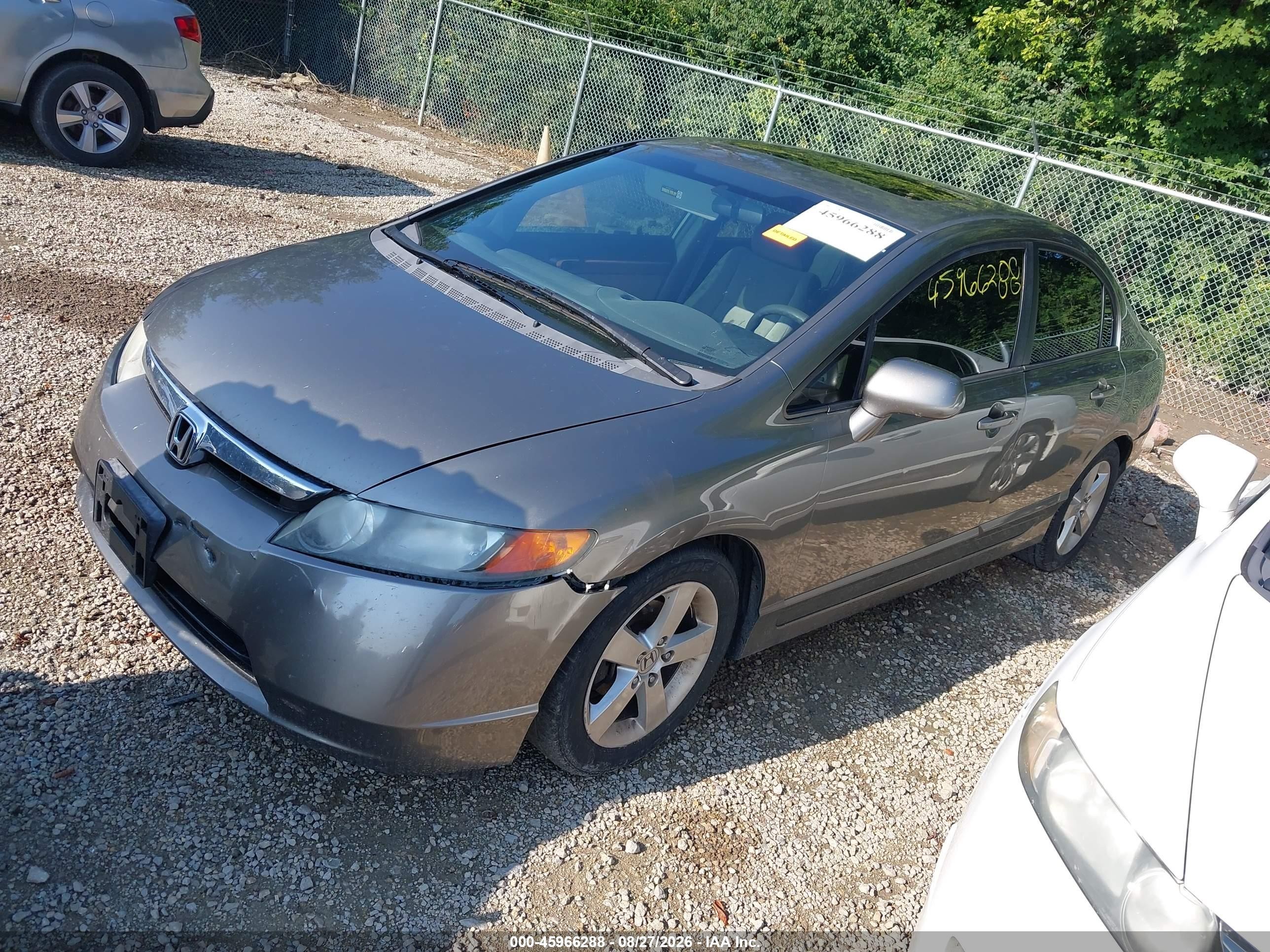 2007 Honda Civic Ex Gray vin: 1HGFA16837L047995