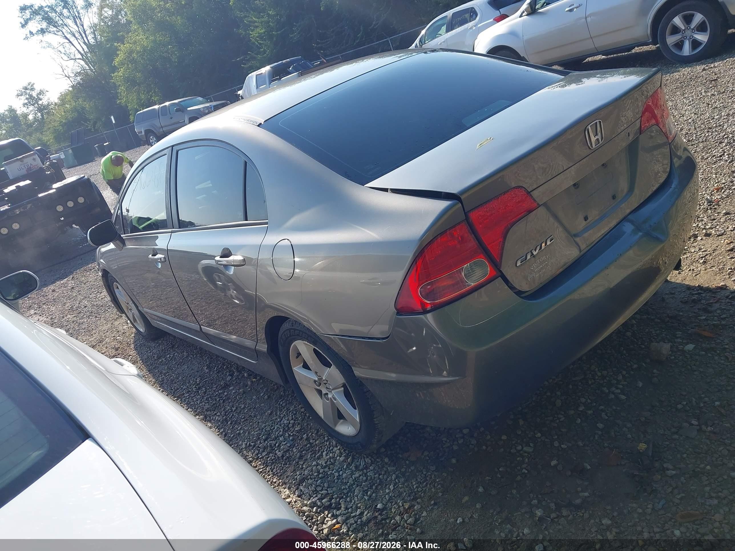 2007 Honda Civic Ex Gray vin: 1HGFA16837L047995