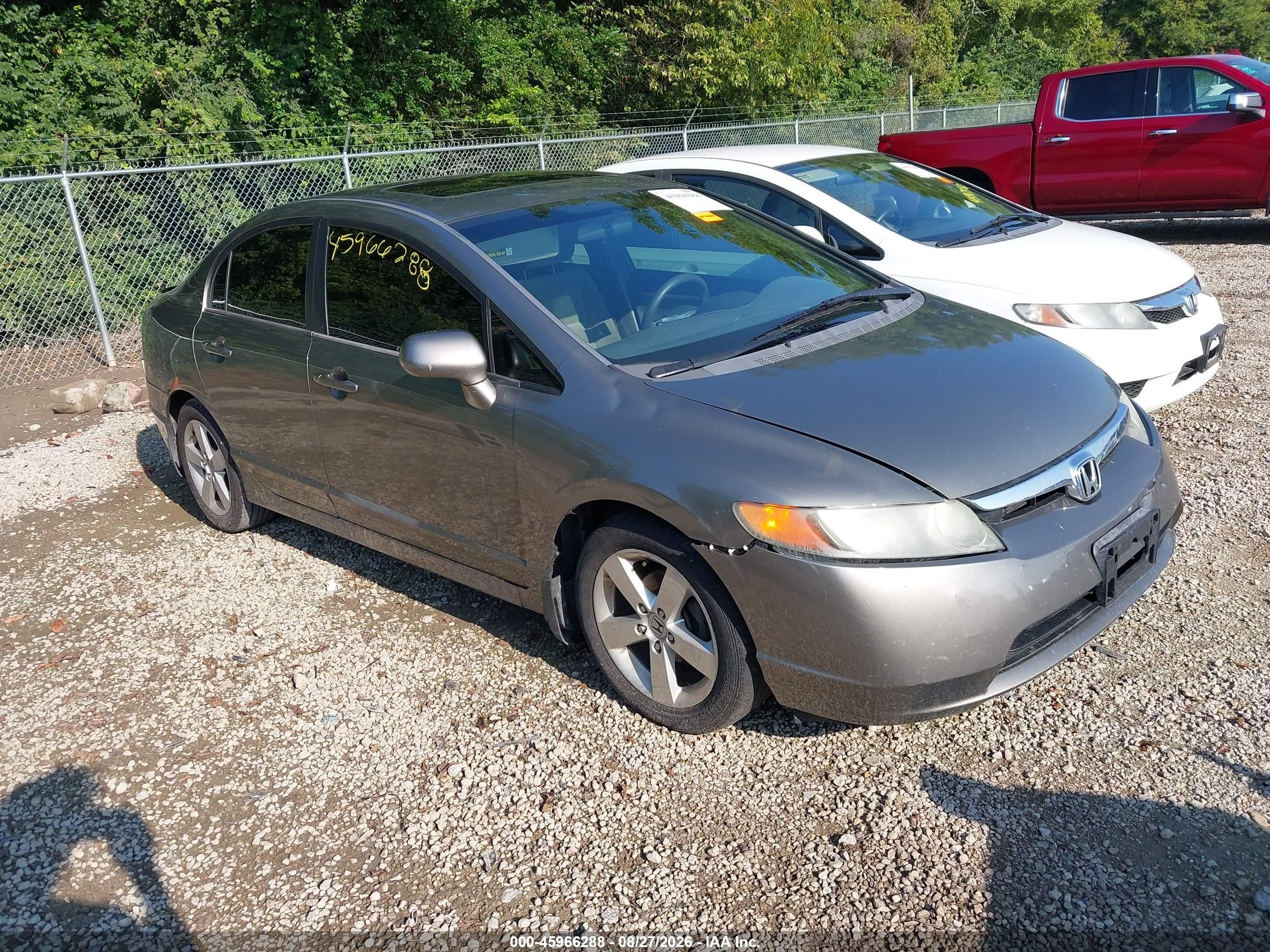 2007 Honda Civic Ex Gray vin: 1HGFA16837L047995