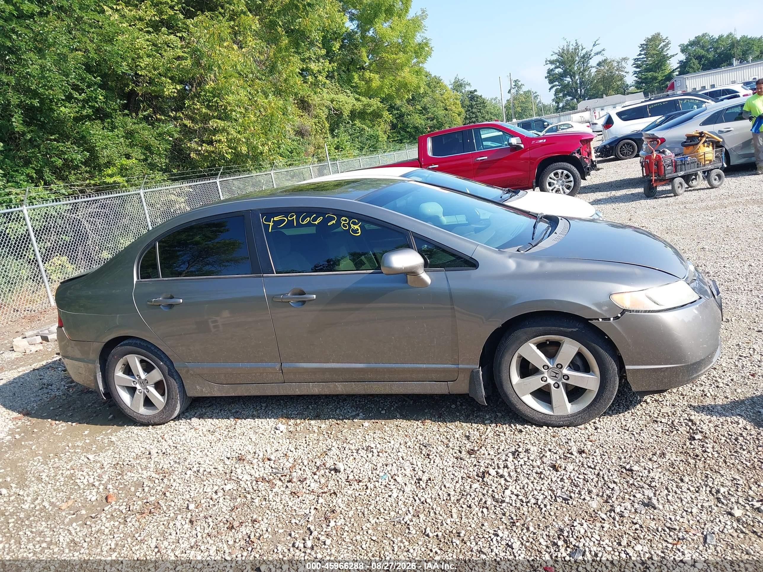 2007 Honda Civic Ex Gray vin: 1HGFA16837L047995