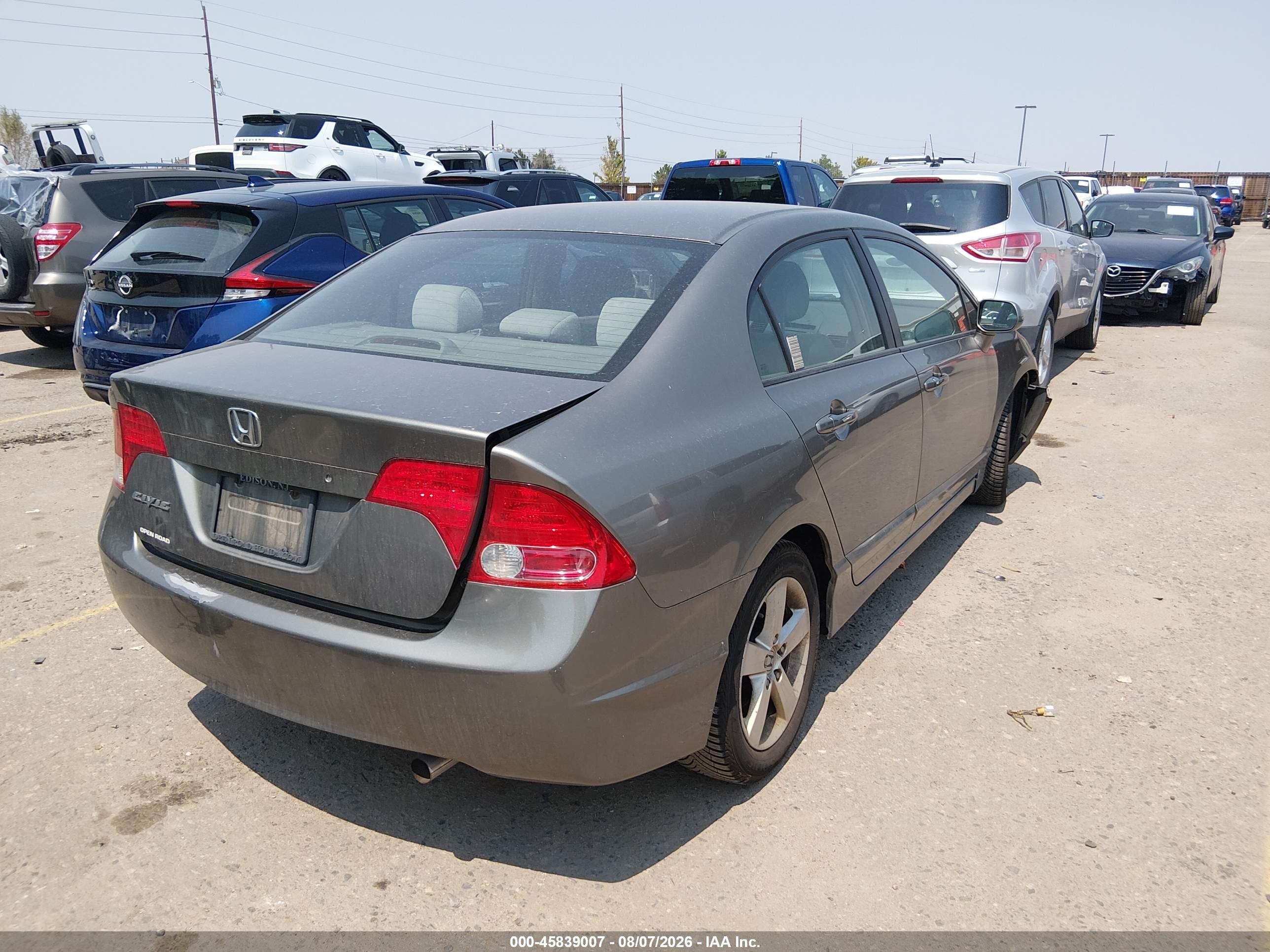 2007 Honda Civic Ex Gray vin: 1HGFA16837L052971