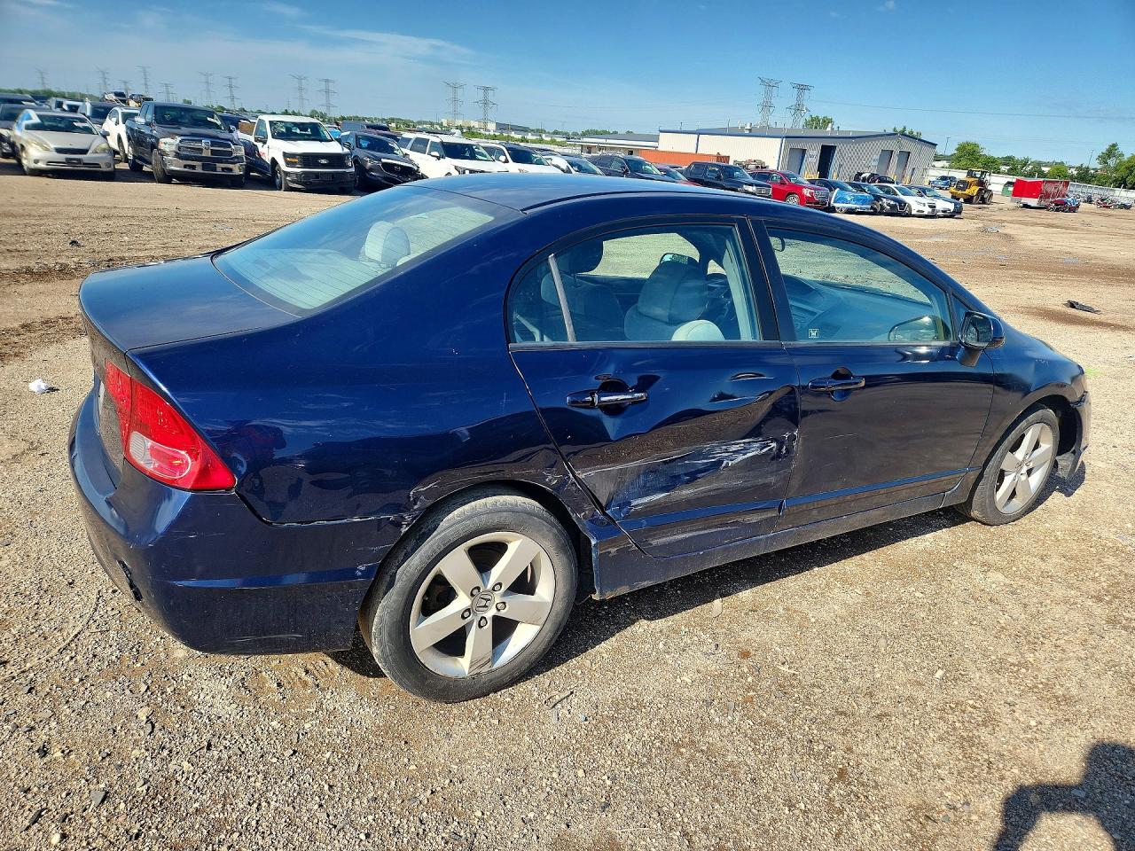 2007 Honda Civic Ex Синий vin: 1HGFA16837L074646