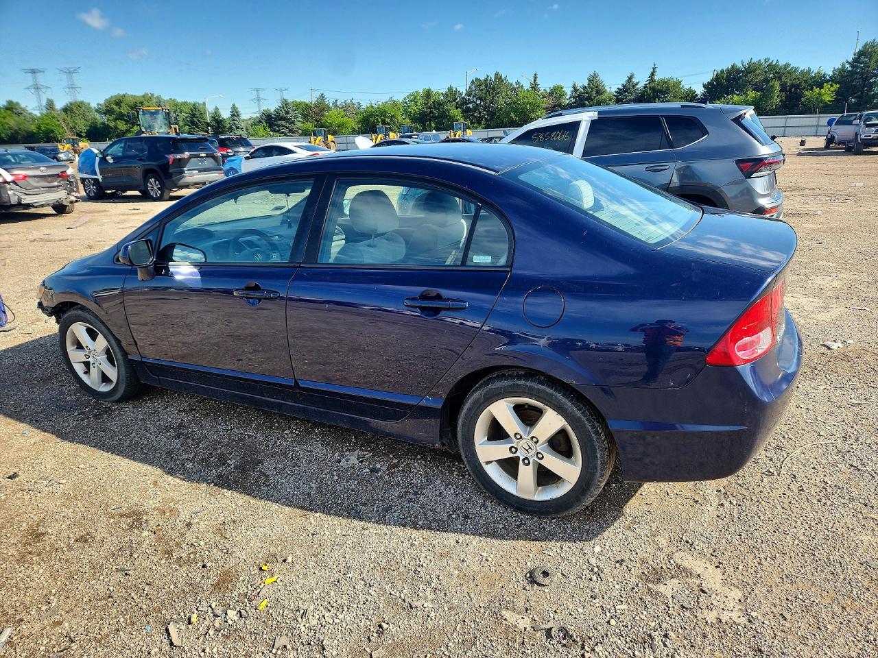 2007 Honda Civic Ex Синий vin: 1HGFA16837L074646