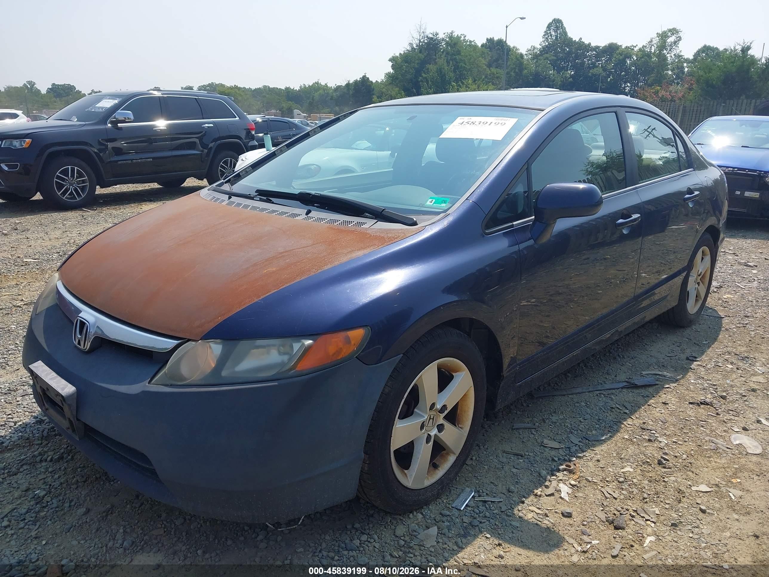 2007 Honda Civic Ex Blue vin: 1HGFA16837L092077