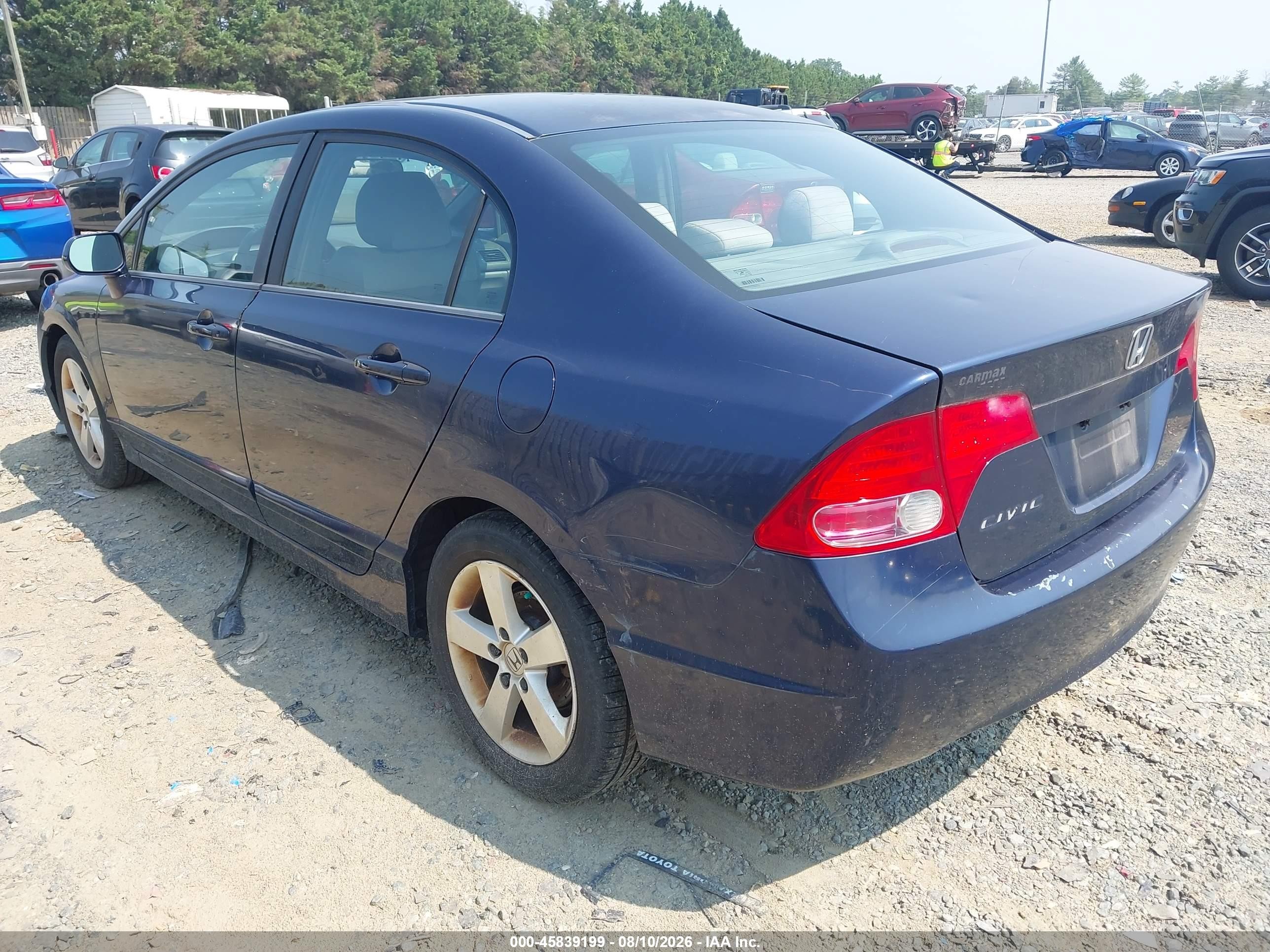 2007 Honda Civic Ex Blue vin: 1HGFA16837L092077