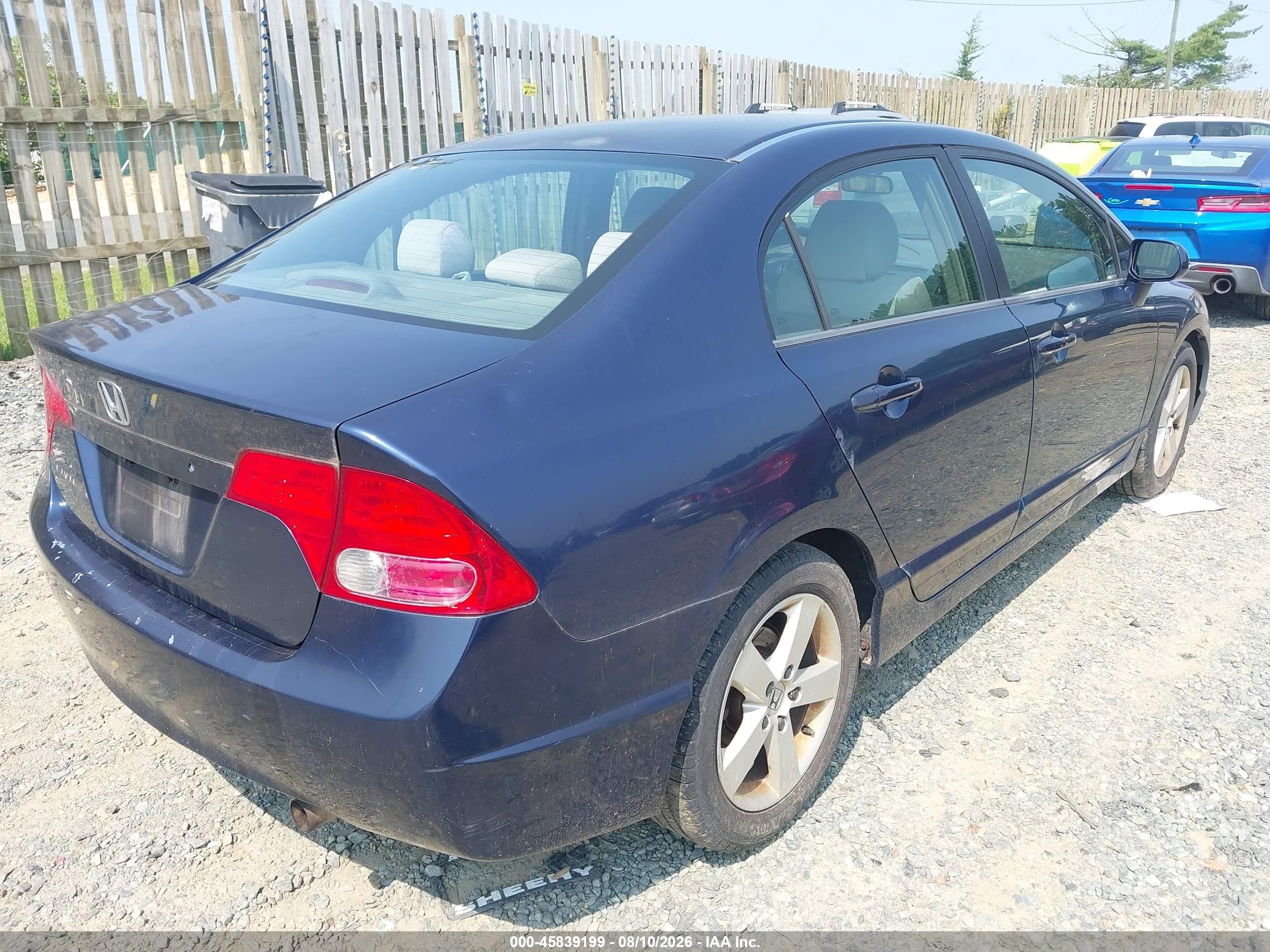 2007 Honda Civic Ex Blue vin: 1HGFA16837L092077