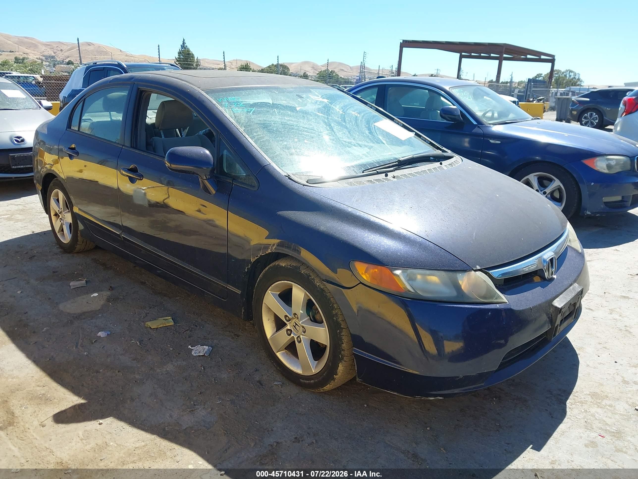 2007 Honda Civic Ex Blue vin: 1HGFA16837L110982